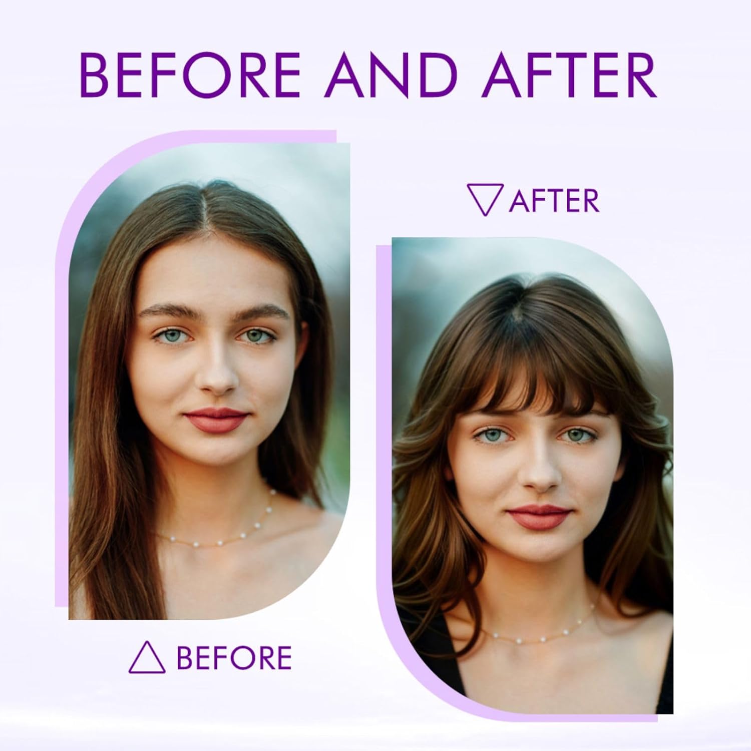 Clip-in Bangs 100% Real Human Hair Extensions – Wispy Brown & Black Fringe with Temples, Faux Bangs Hairpieces for Daily Wear