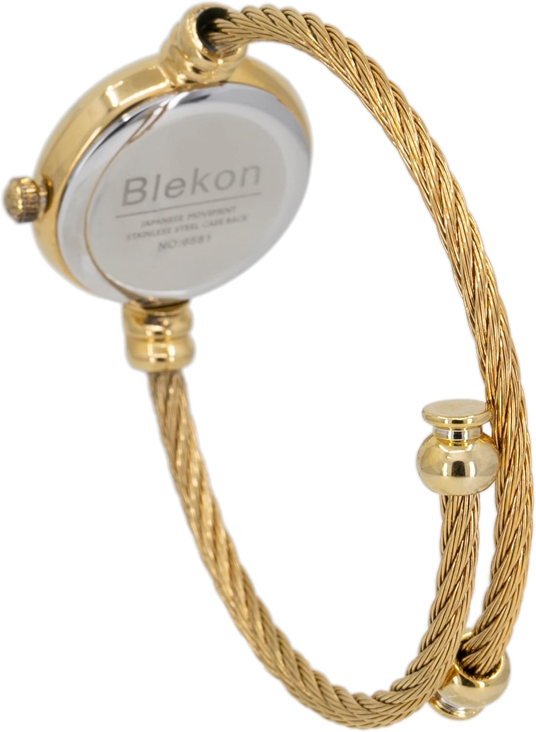 Blekon Collections Women’s Cuff Watch – Round Analog Display