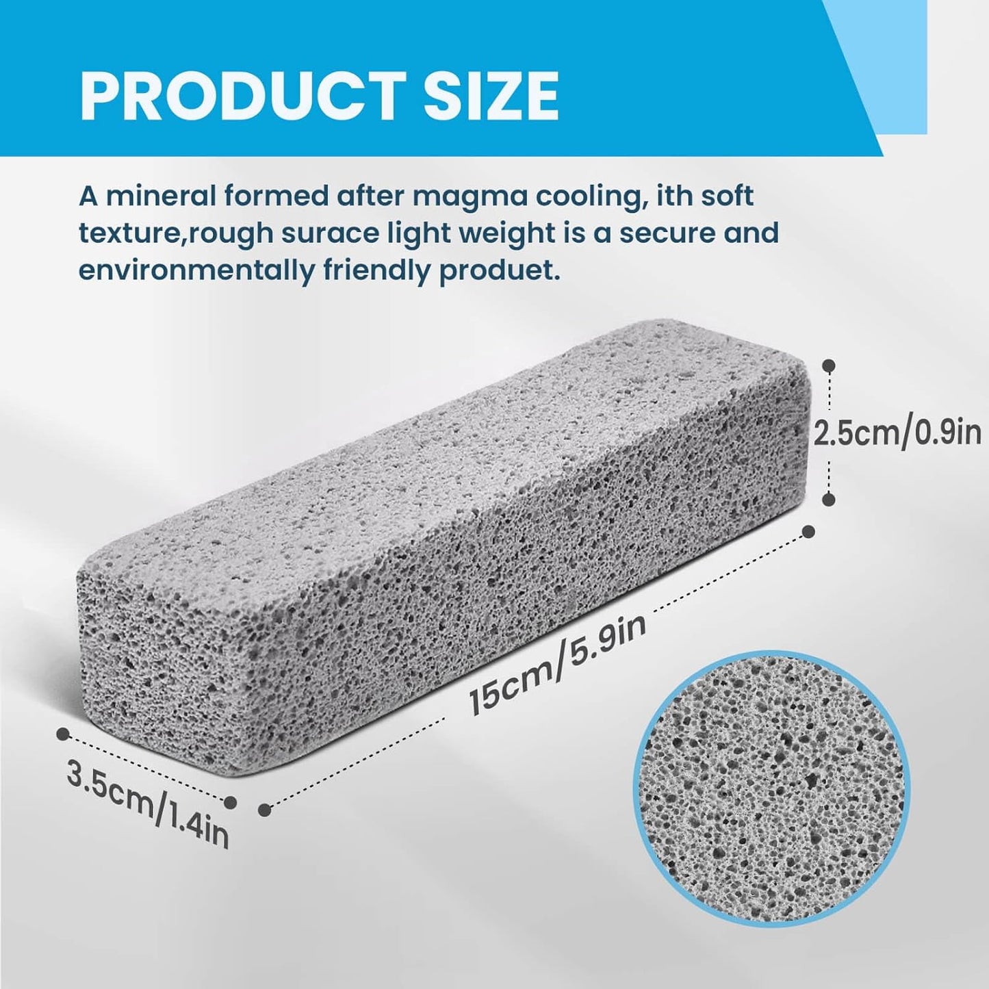 14 Pack Pumice Stones for Toilet Bowl Cleaning – Removes Hard Water Rings – Multipurpose Stones for Toilets, Bathtubs, Grills, Swimming Pools & Sinks