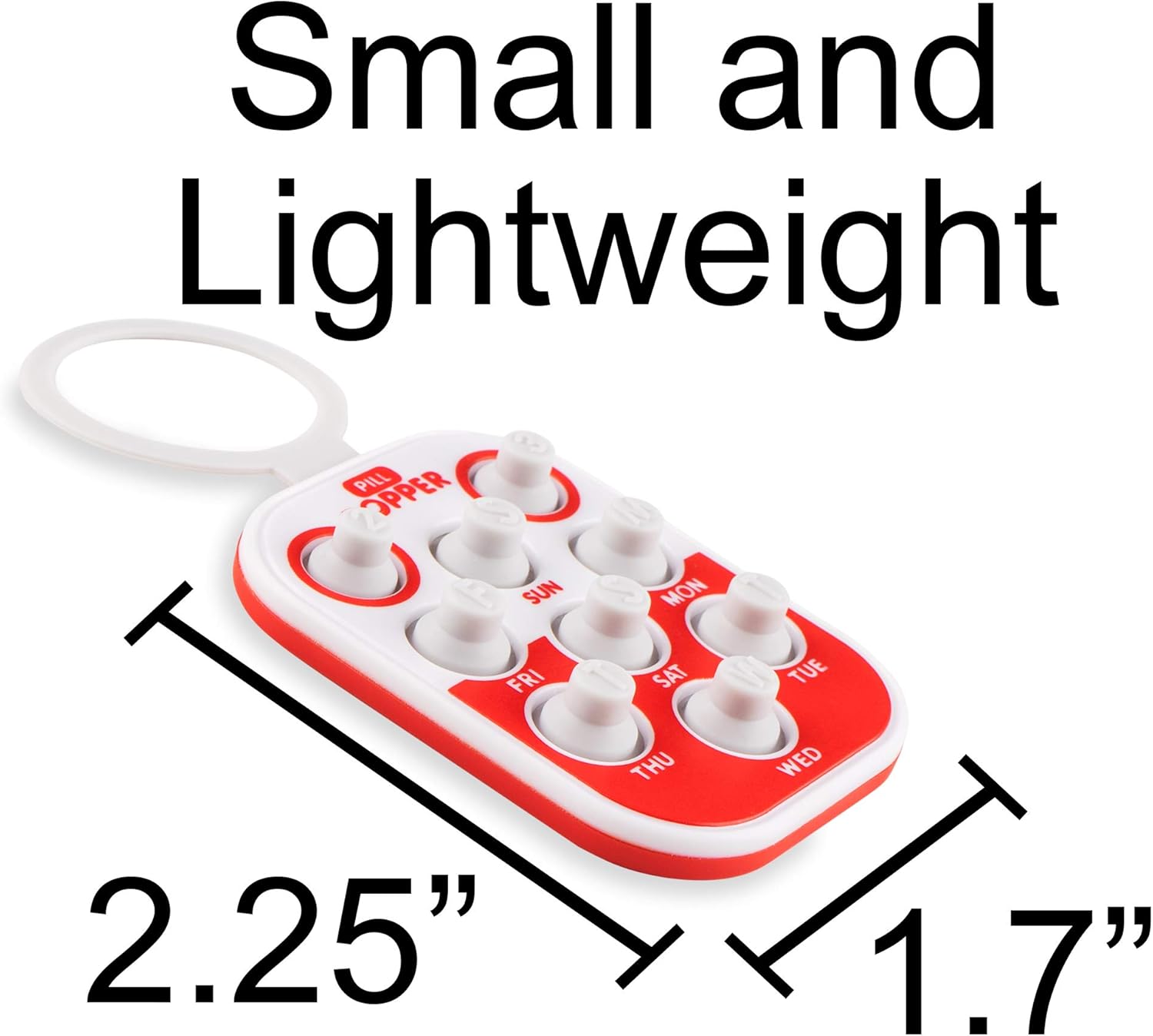 Pill Popper Medication Dose Tracker – 6 Pack Weekly Pill Reminder Rings