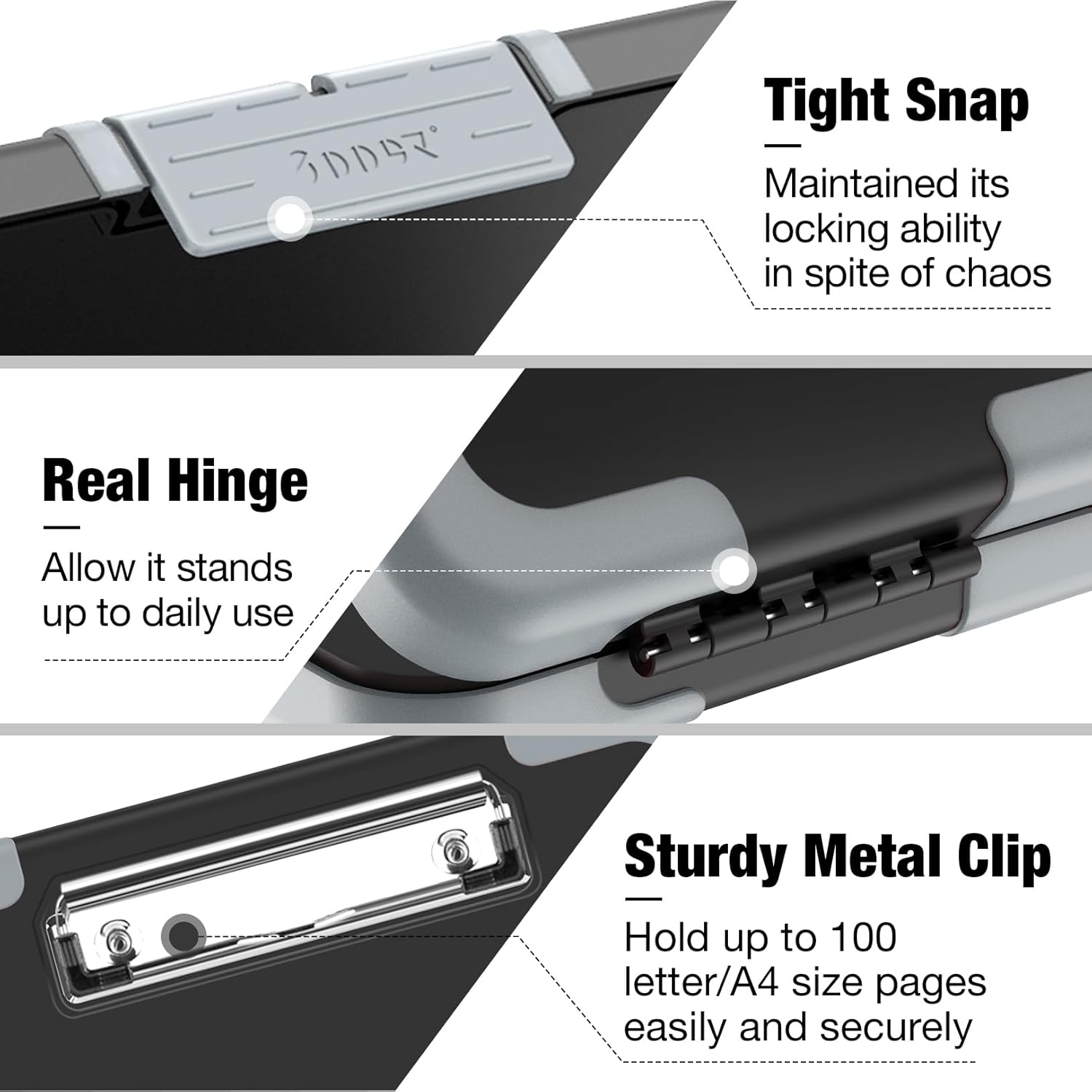 Heavy Duty Clipboard with Storage & Pen Pouch – Shockproof A4 Size