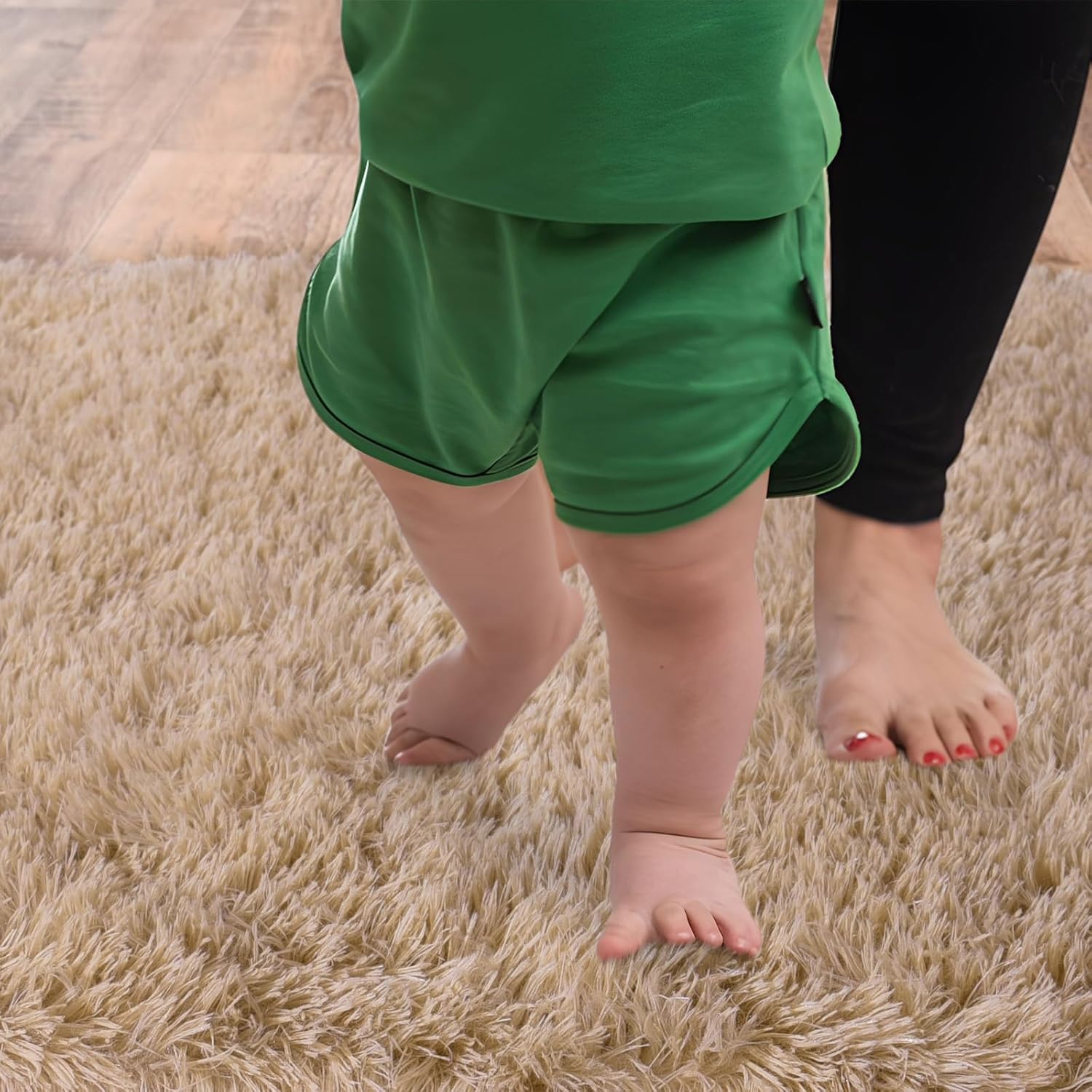 Beige Fluffy Runner Rug – Soft Shaggy Non-Slip Carpet