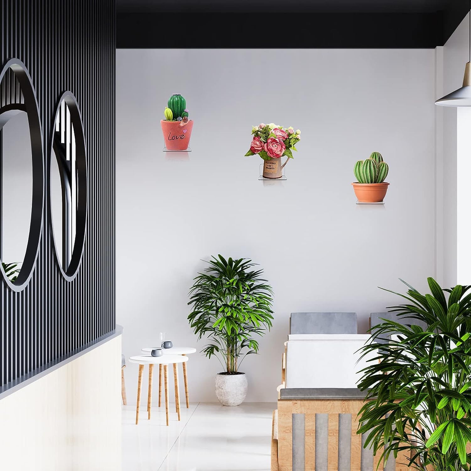 3-Pack Mini Floating Wall Shelves – Clear Wall-Mounted organized Storage Figures