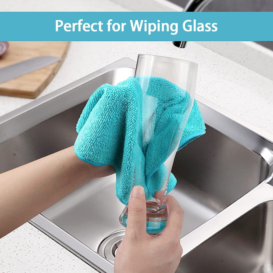 Microfiber Cleaning Cloths – 12-Pack Reusable Towels, Lint-Free