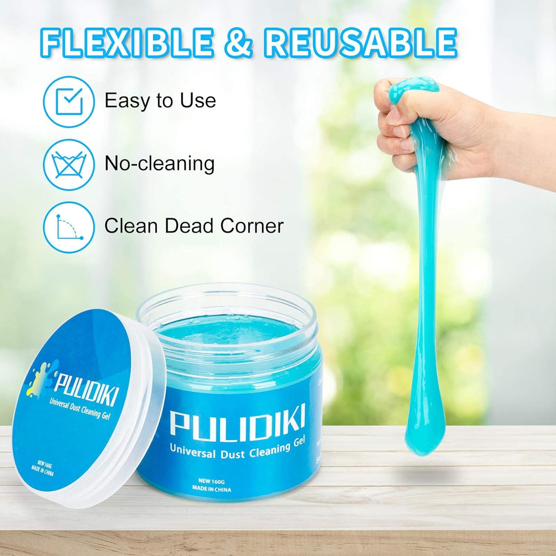 Car Interior Cleaner Putty – Reusable Dust Removal Gel for Vents & Crevices