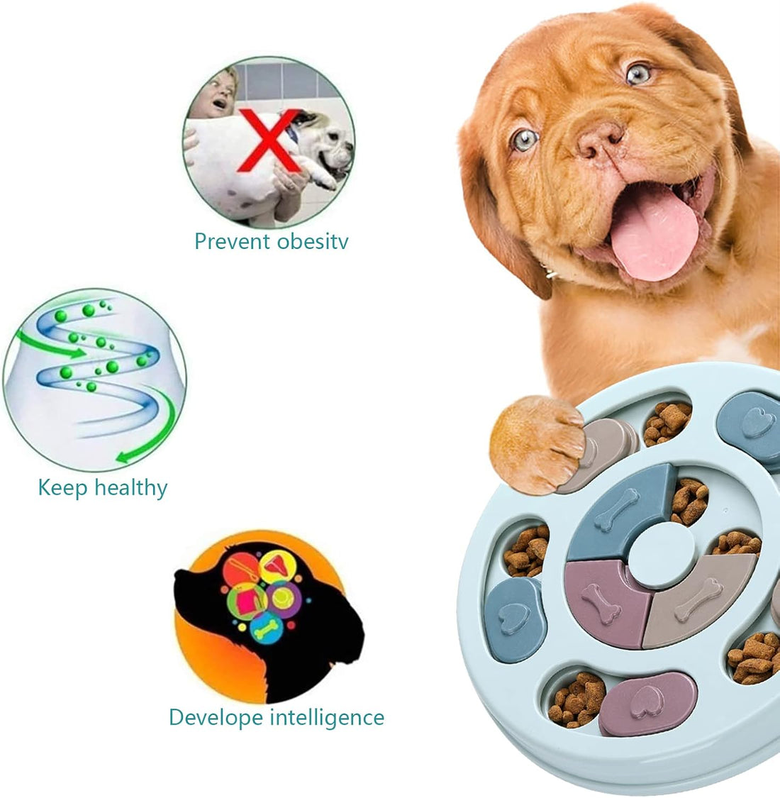 Dogs Food Puzzle Feeder Toys for IQ Training & Mental Enrichment Dog