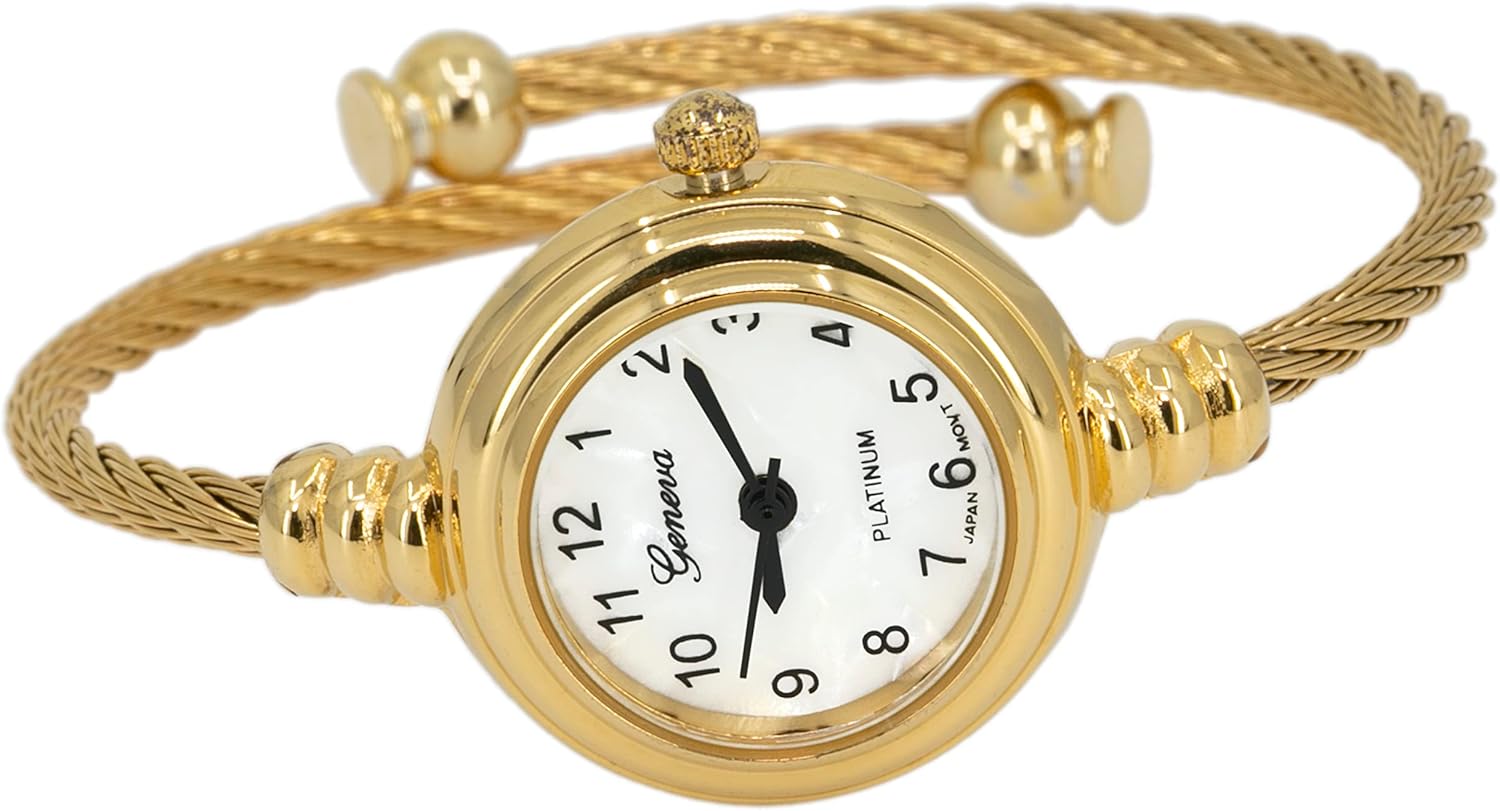 Blekon Collections Women’s Cuff Watch – Round Analog Display