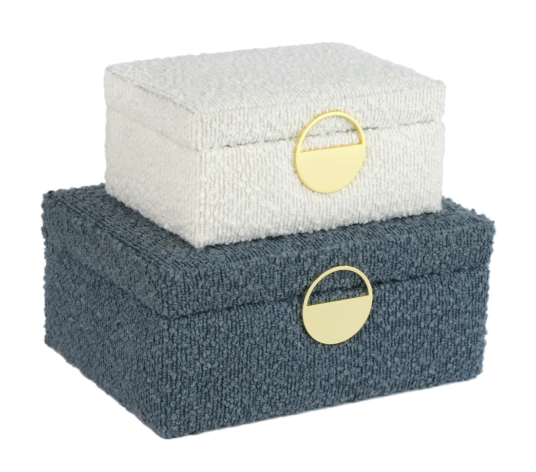 Velvet Jewelry Box Set – 2-Piece Modern Keepsake & Storage Organizer