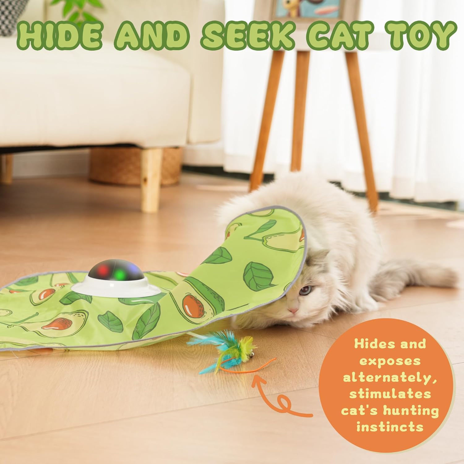Interactive Cat Toy – Automatic Hide and Seek Toy with Motion-Activated