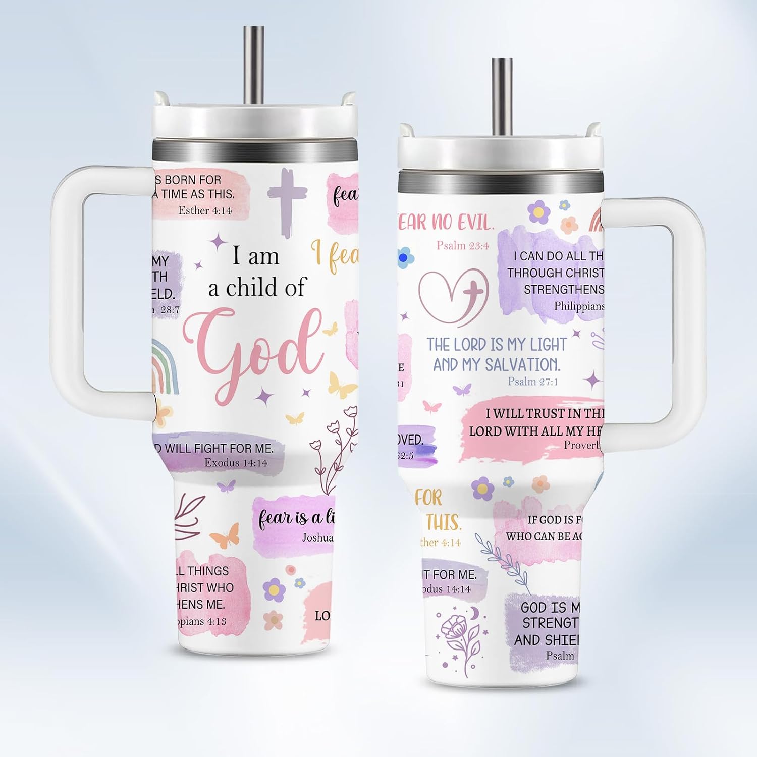Pink “Child of God” Travel Tumbler – Inspirational Christian Gift for Women