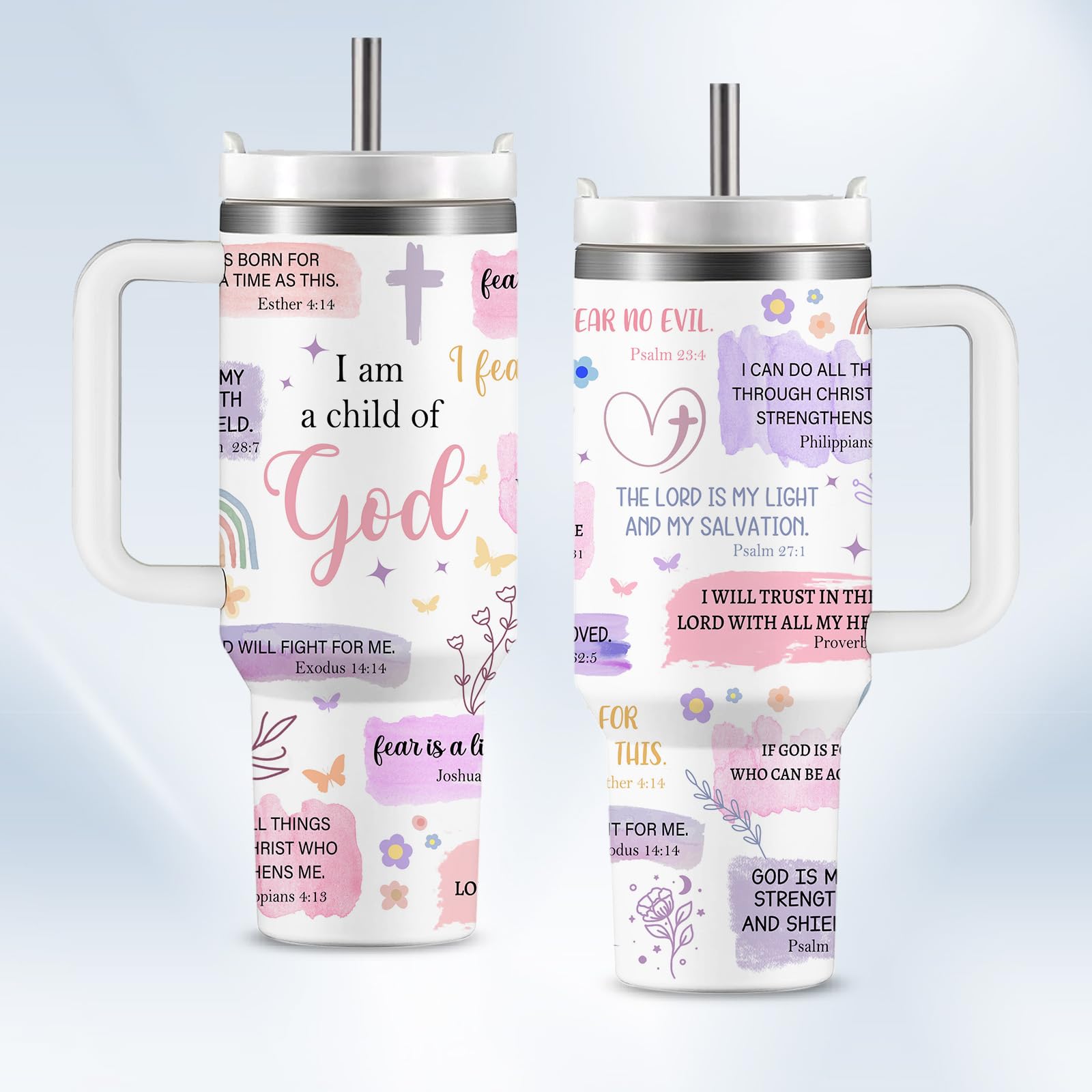 Pink “Child of God” Travel Tumbler – Inspirational Christian Gift for Women