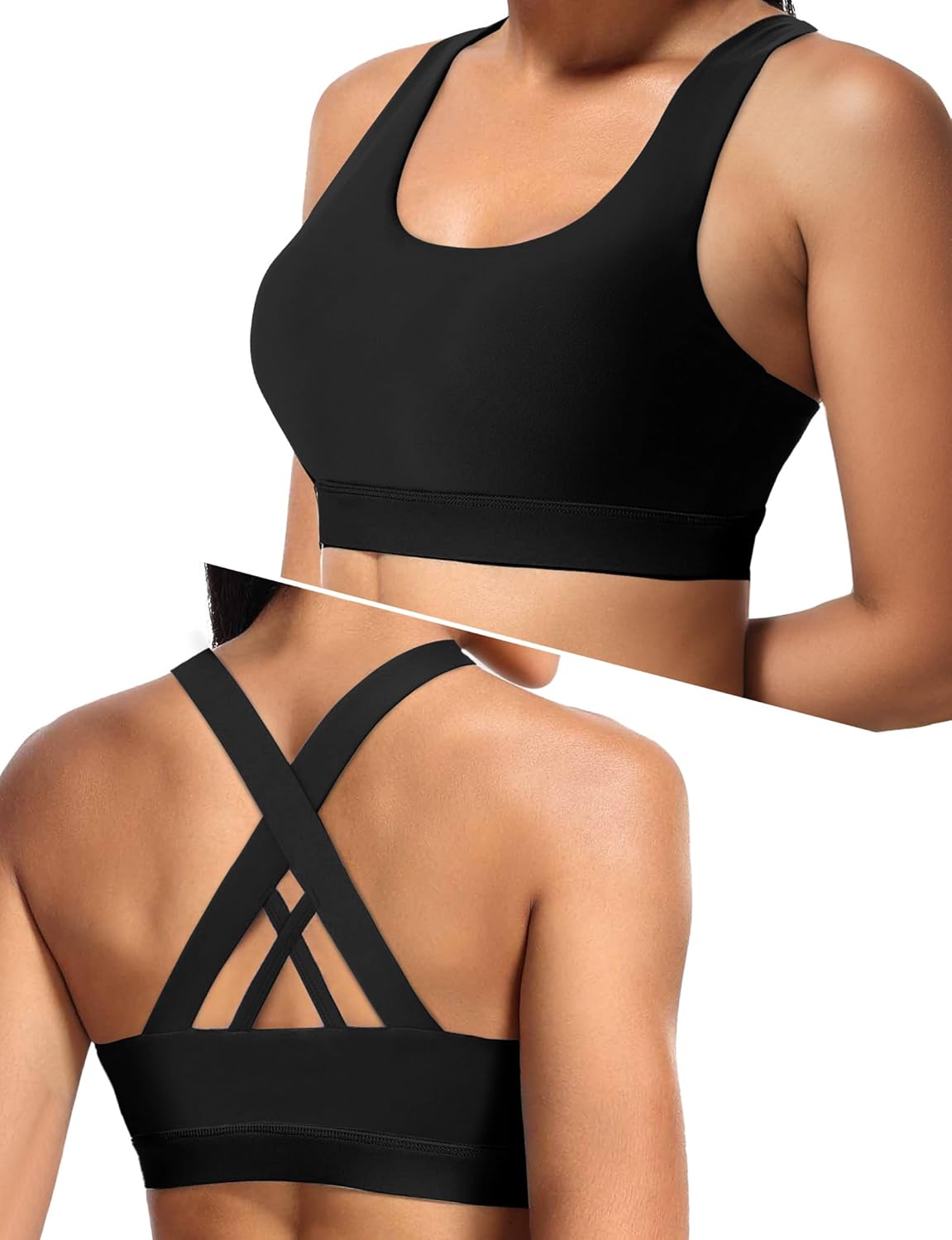 High Impact Sports Bra for Women – Criss Cross Back Support