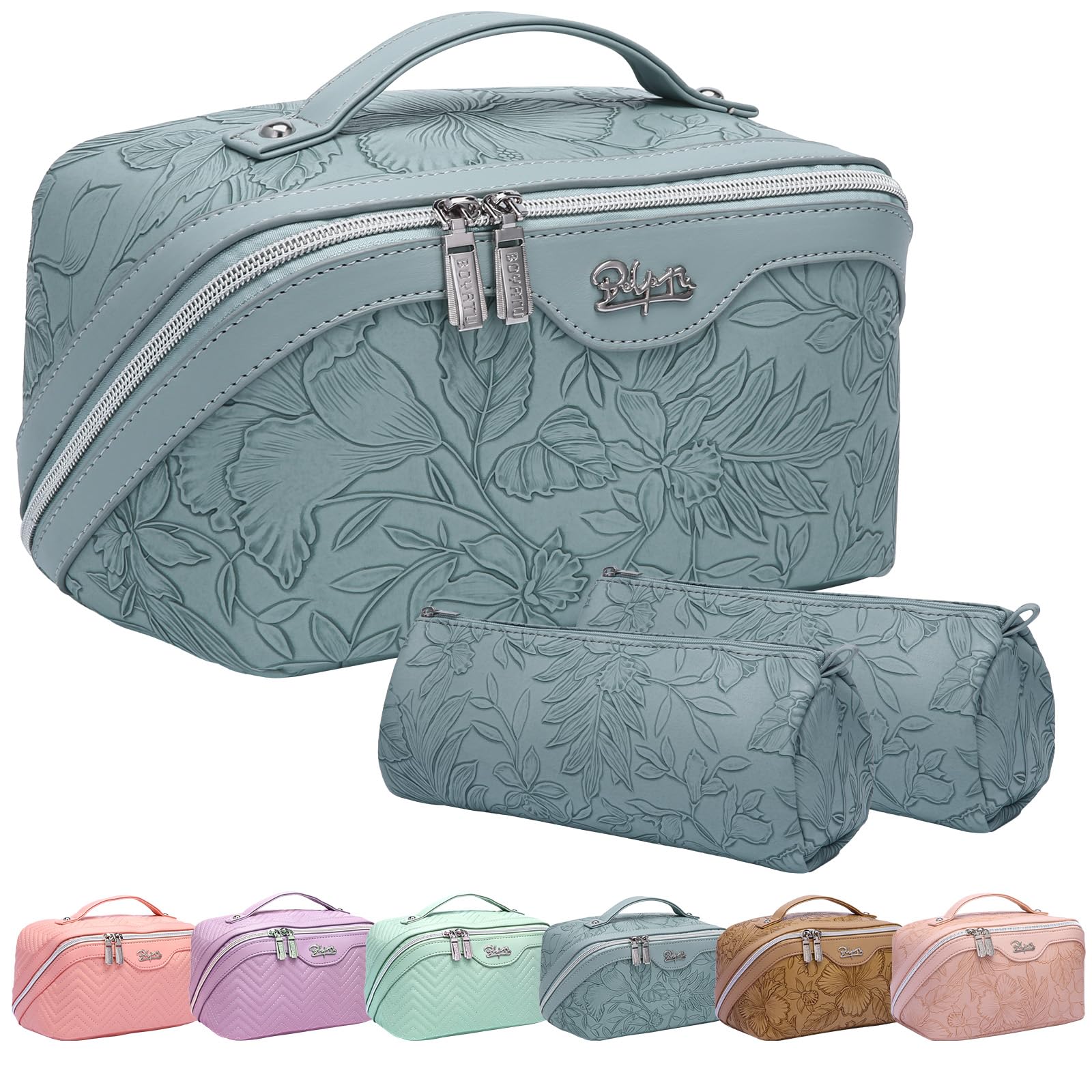 Travel Makeup Bags Cosmetic Organizer Bag: 3-Set Large