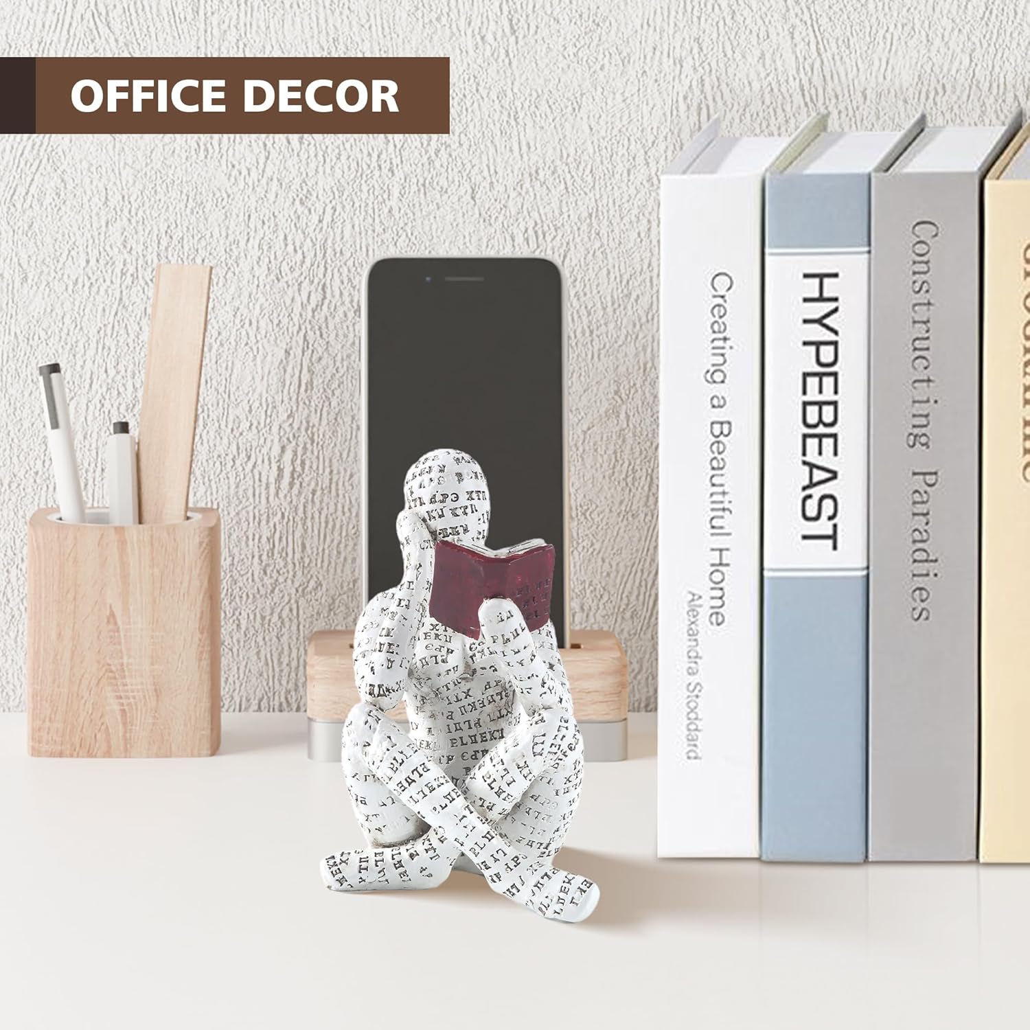 Home Decor Pulp Reading Women Thinker Statue Aesthetic Sculpture