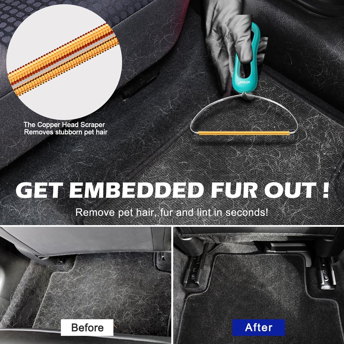 Pet Hair Remover 3-Pack – Dog & Cat Hair Lint Shaver Cleaner