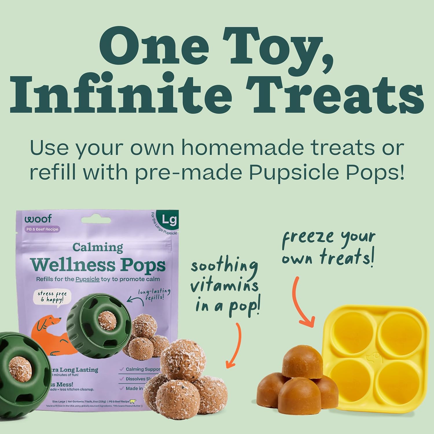 WOOF Pupsicle – Long-Lasting Interactive Dog Toy for Large Dogs