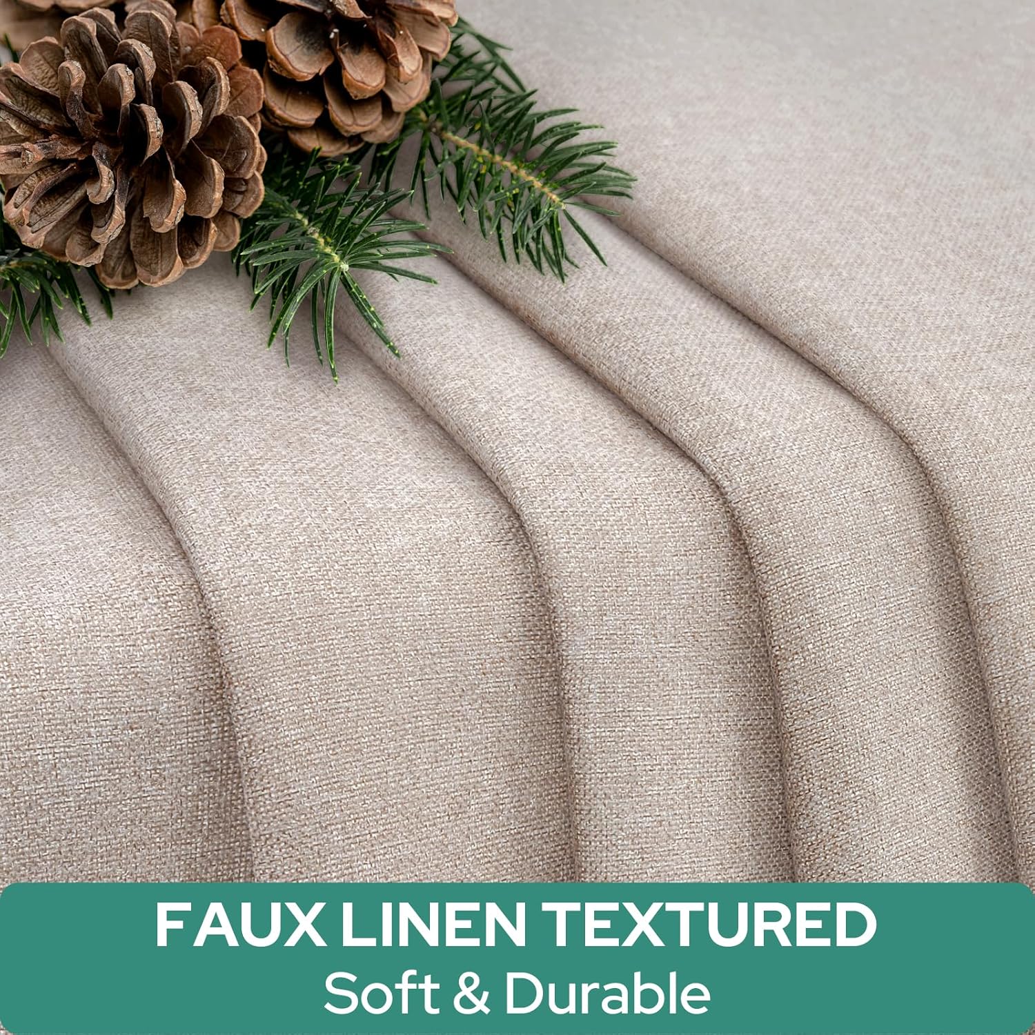 Linen Blackout French Door Curtain – Thermal Privacy Shade 26x68