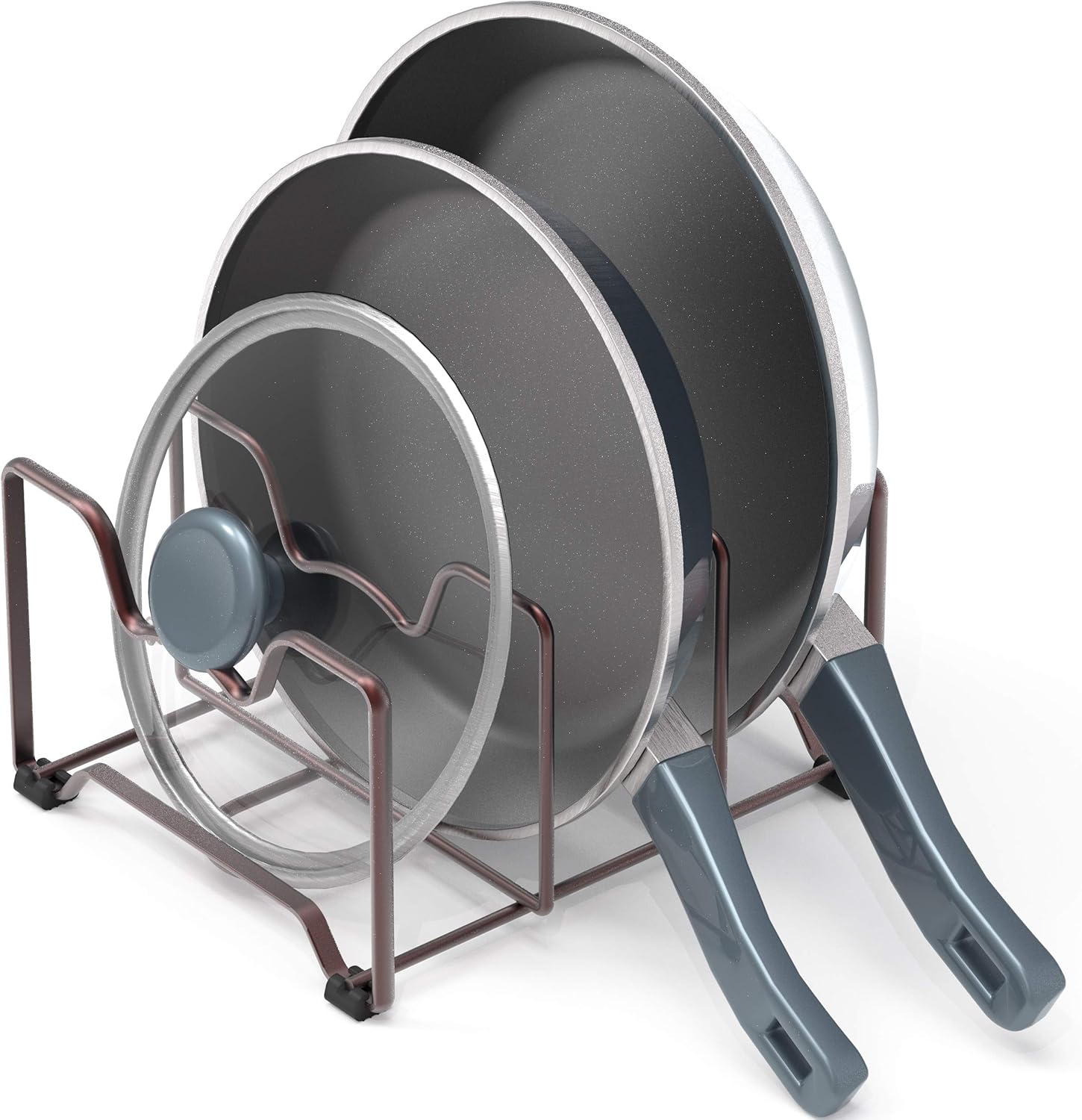 2-Pack Bakeware &amp; Pan Organizer Rack – 3-Compartment Kitchen