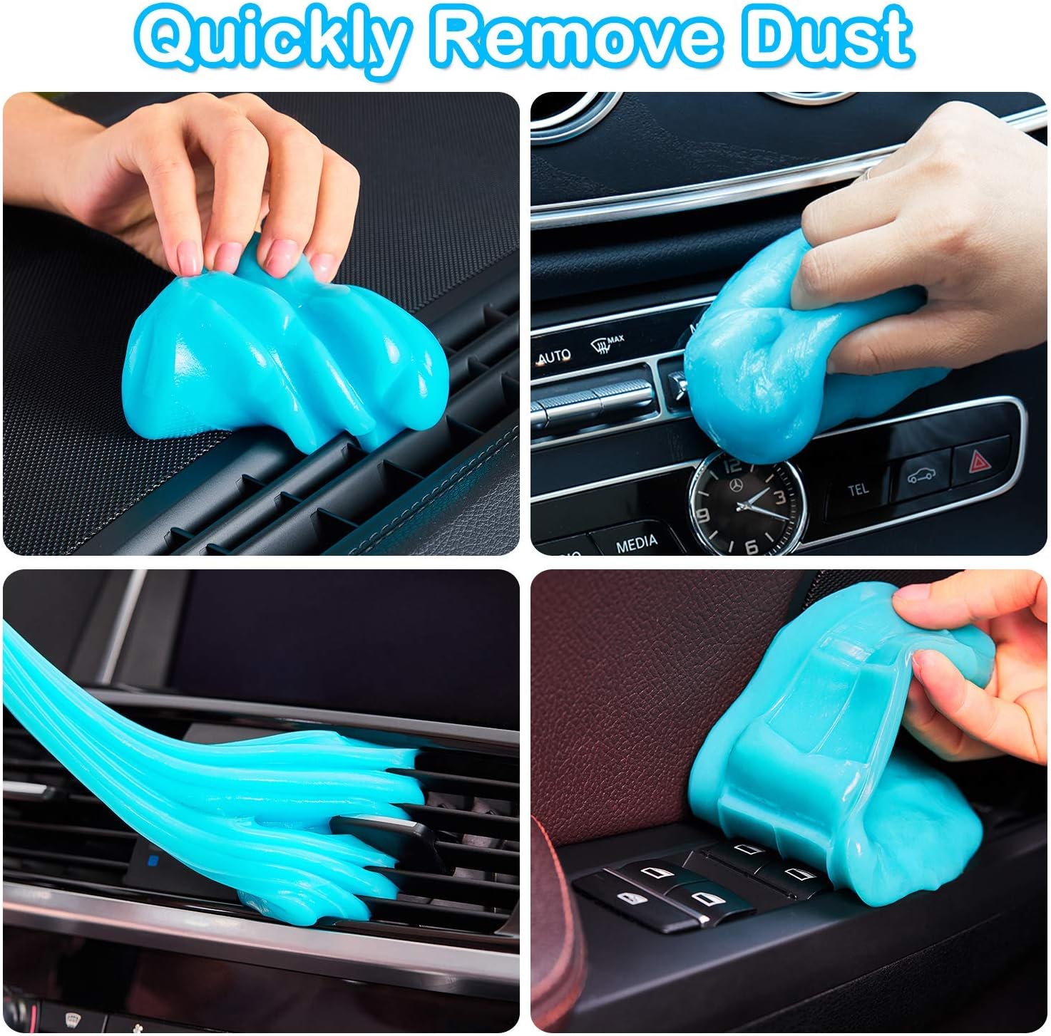 Car Interior Cleaner Putty – Reusable Dust Removal Gel for Vents & Crevices