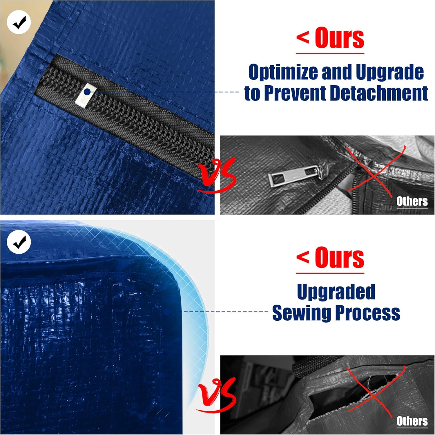 4-Pack Extra Large Moving Bags with Backpack Straps – Heavy-Duty