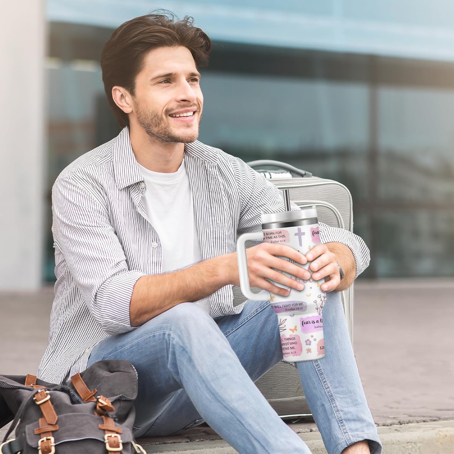 Pink “Child of God” Travel Tumbler – Inspirational Christian Gift for Women