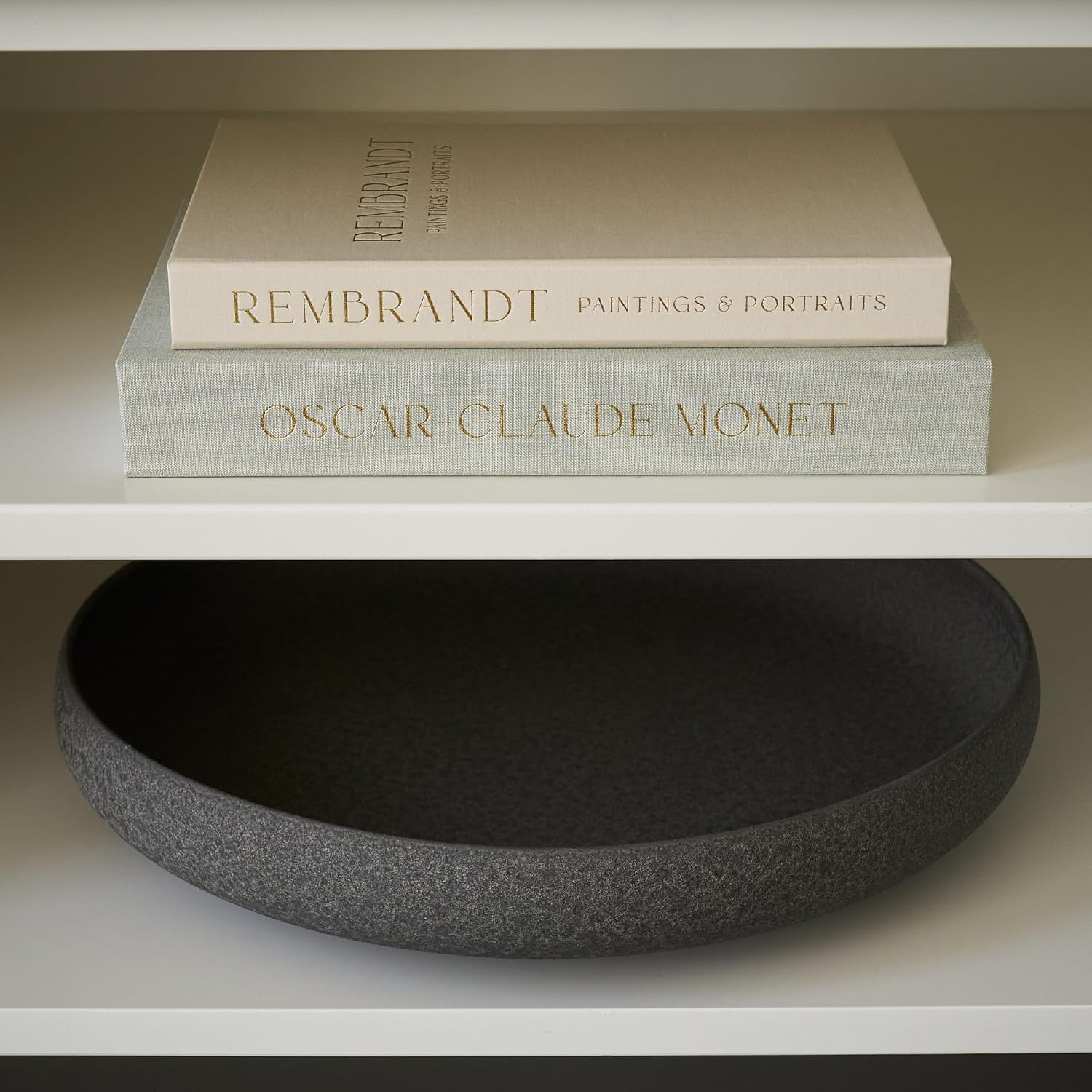 Set of 2 Decorative Linen Books – Faux Book Storage Boxes