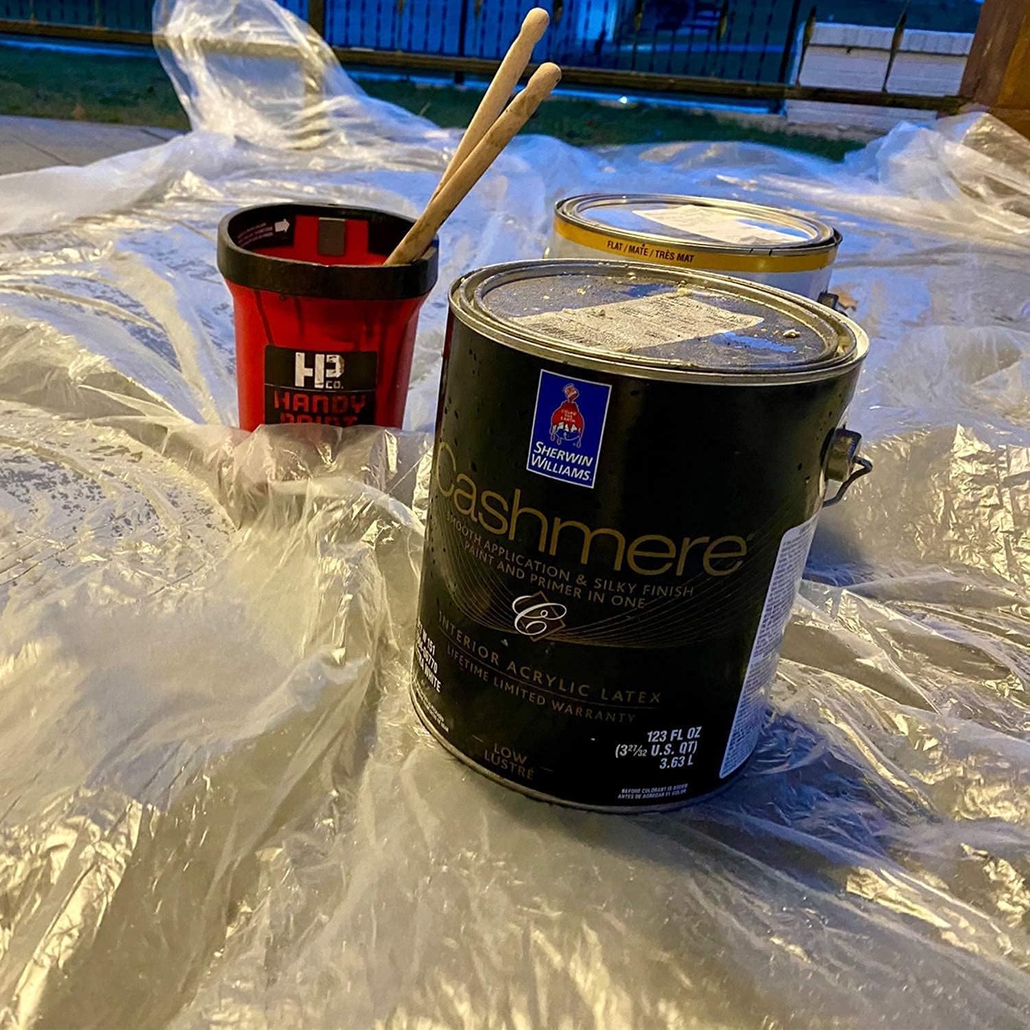 Clear Plastic Sheeting Drop Cloths for Painting, 5 Pcs 9x12ft Plastic