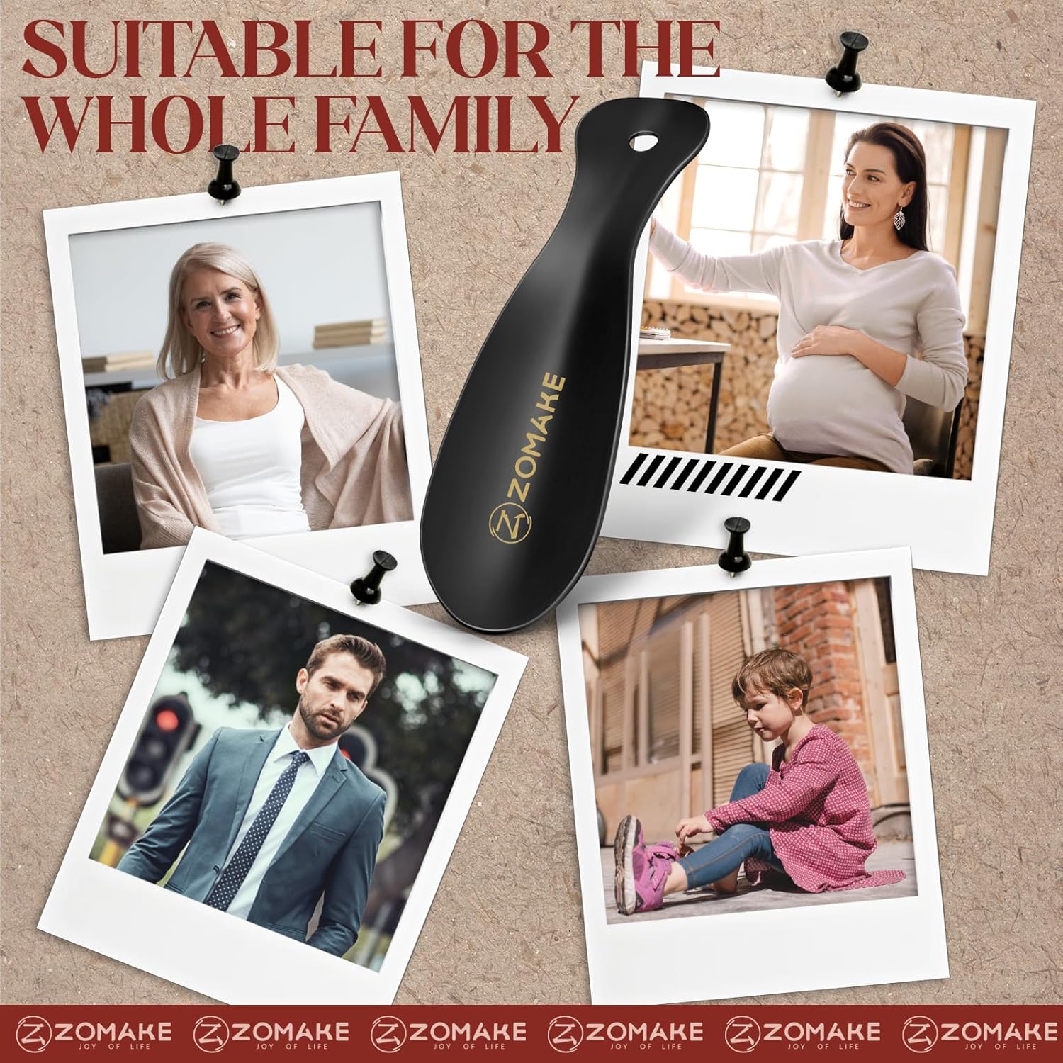 Metal Shoe Horn 2 Pack – Stainless Steel Shoehorn 7.5 Inches – Portable, Durable