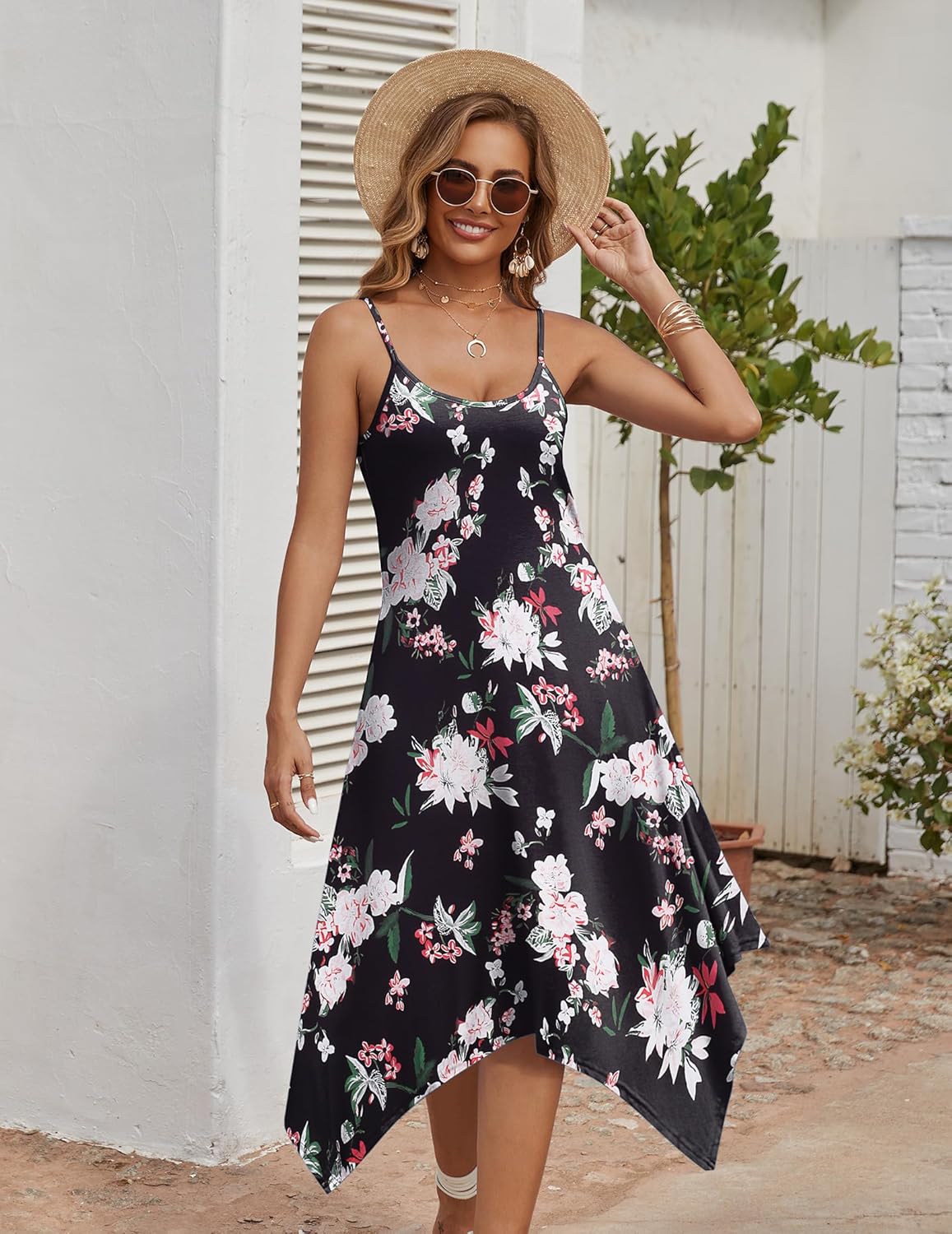 Women’s Summer – Floral Hawaiian Beach Cover-Up with Pockets