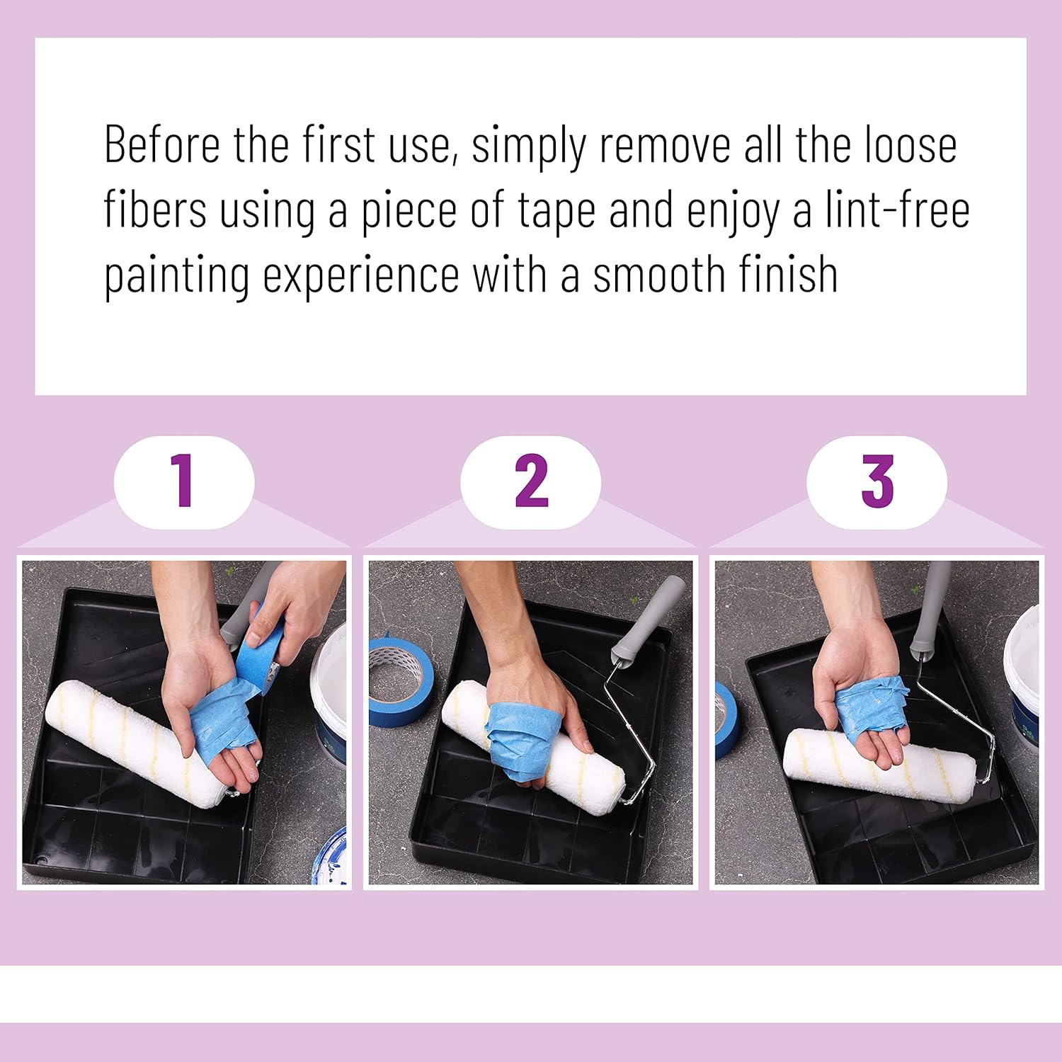 Paint Roller Covers, 9" Roller Covers, Pack of 5, Covers for Paint Rollers