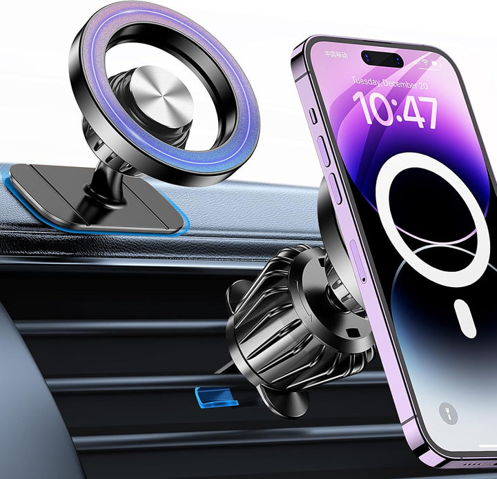MagSafe Car Mount – 360° Magnetic Dash Phone Holder