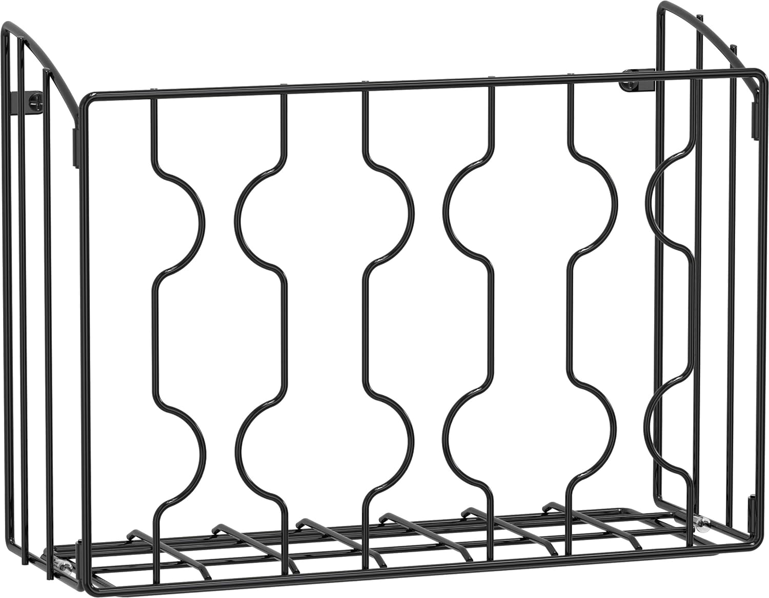 Wall or Door Mounted Kitchen Wrap Organizer Rack – Heavy-Duty