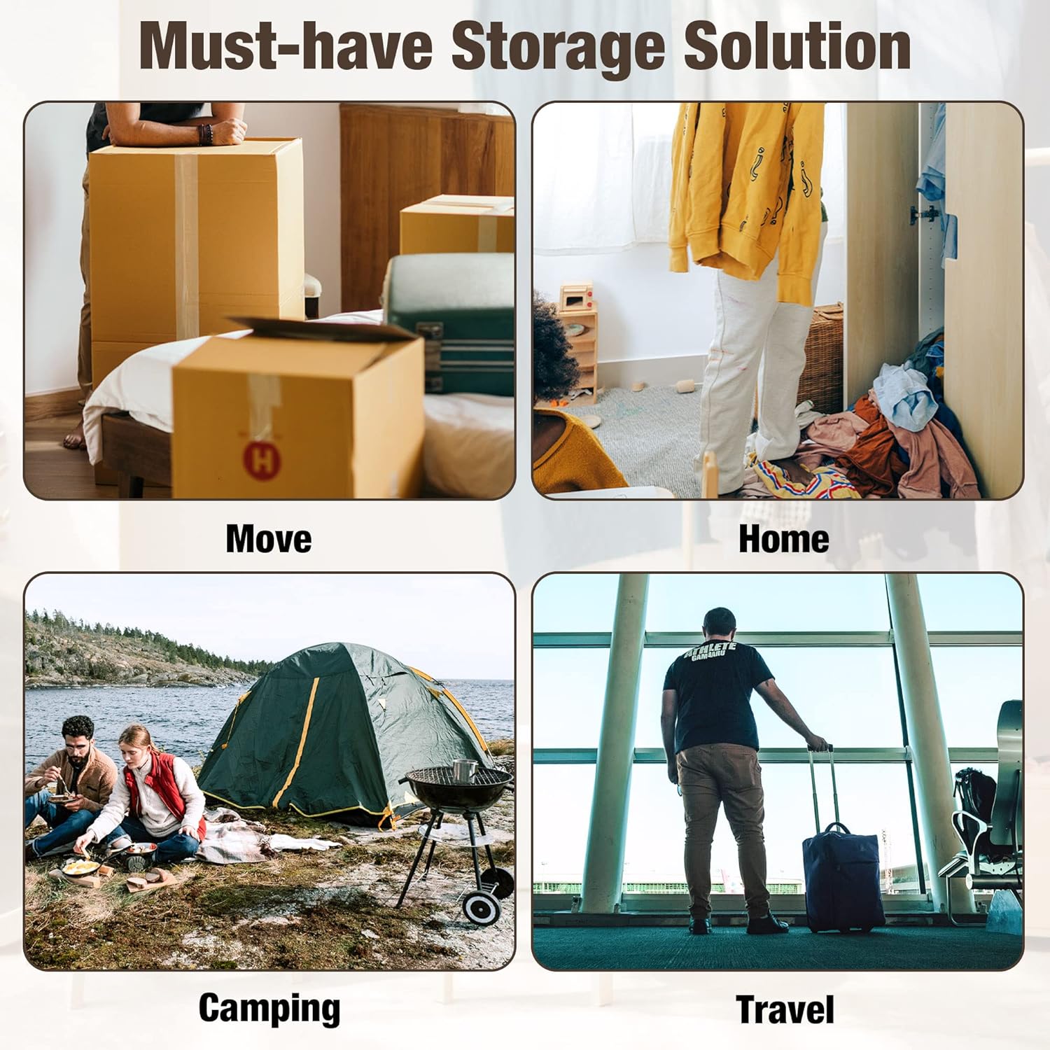 10 Jumbo Vacuum Storage Bags with Hand Pump – Space Saver Bags