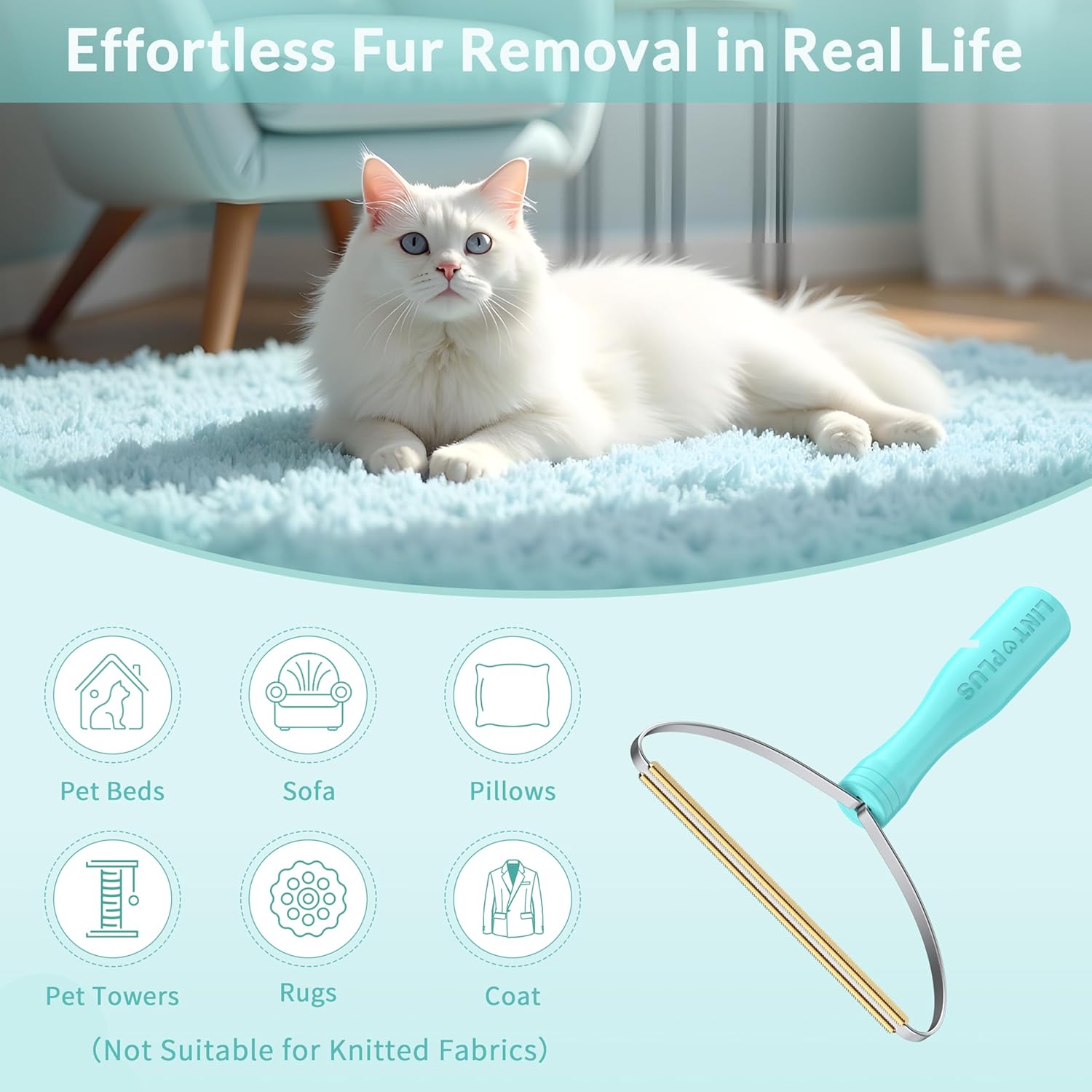 Deep Pet Hair Remover – Multi-Surface Reusable Dog & Cat