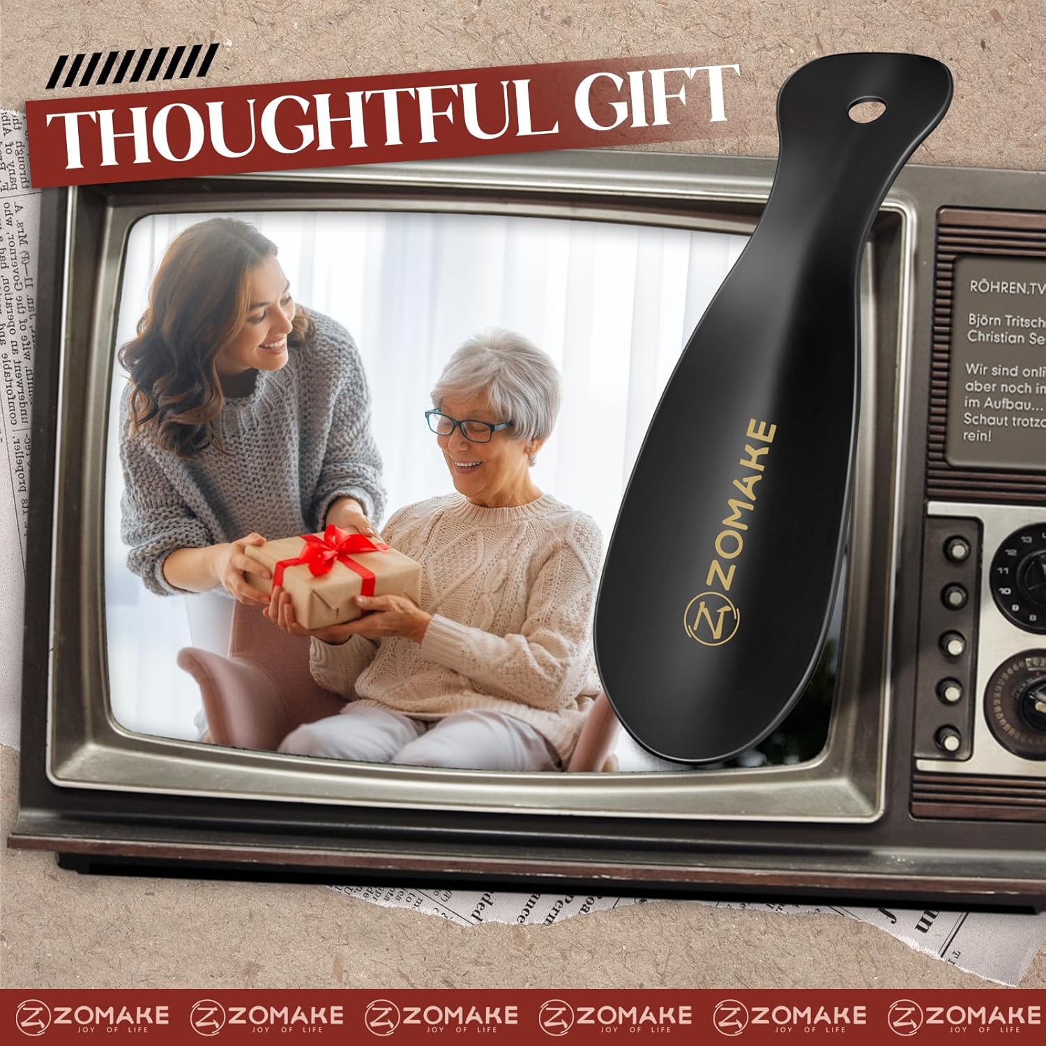 Metal Shoe Horn 2 Pack – Stainless Steel Shoehorn 7.5 Inches – Portable, Durable