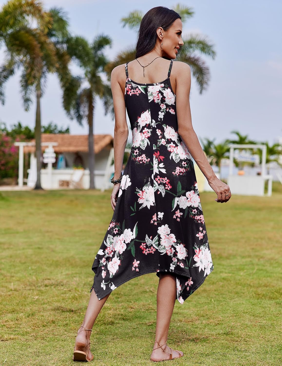 Women’s Summer – Floral Hawaiian Beach Cover-Up with Pockets