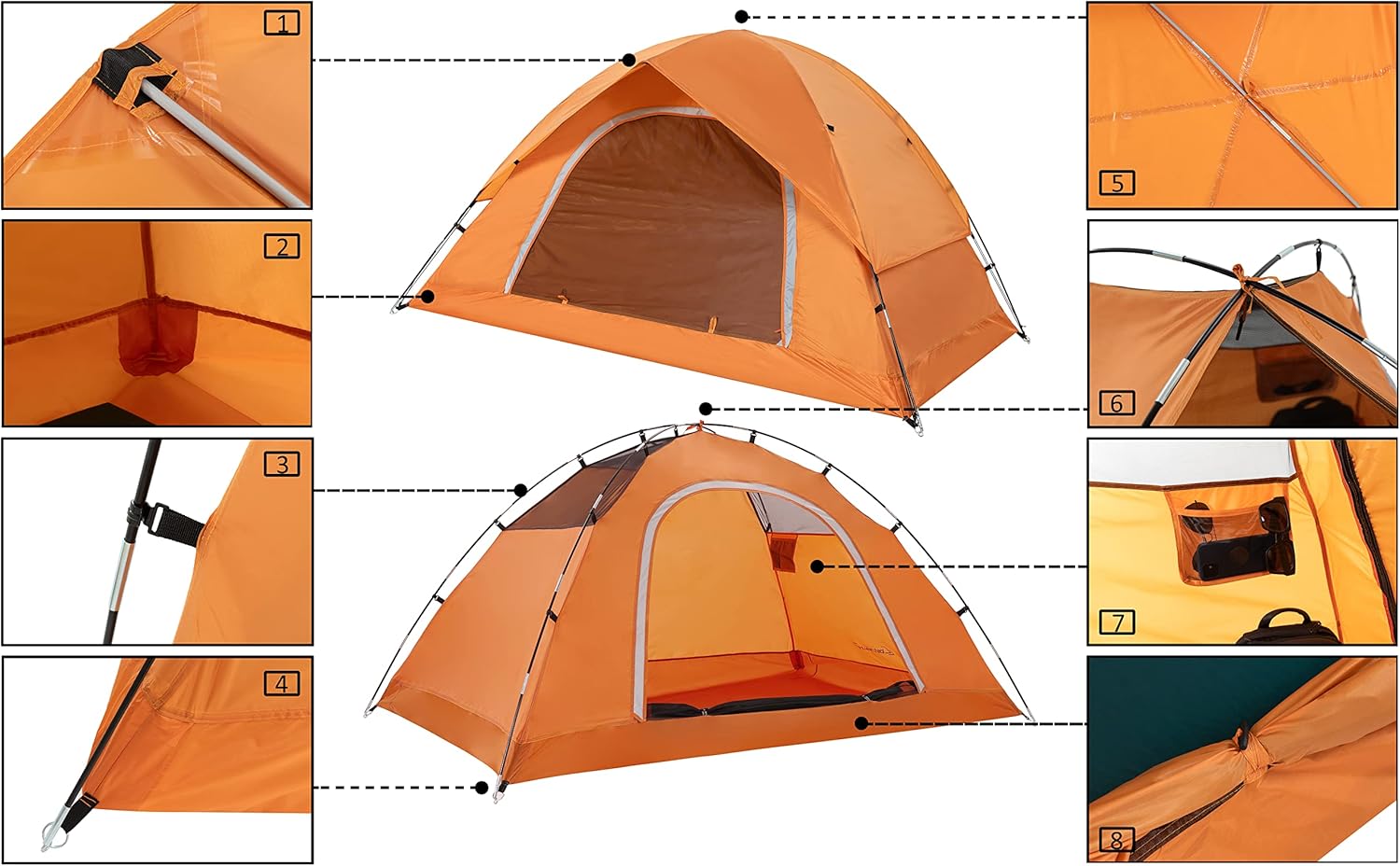 Waterproof 2-Person Camping Tent – Lightweight Easy-Setup Backpacking