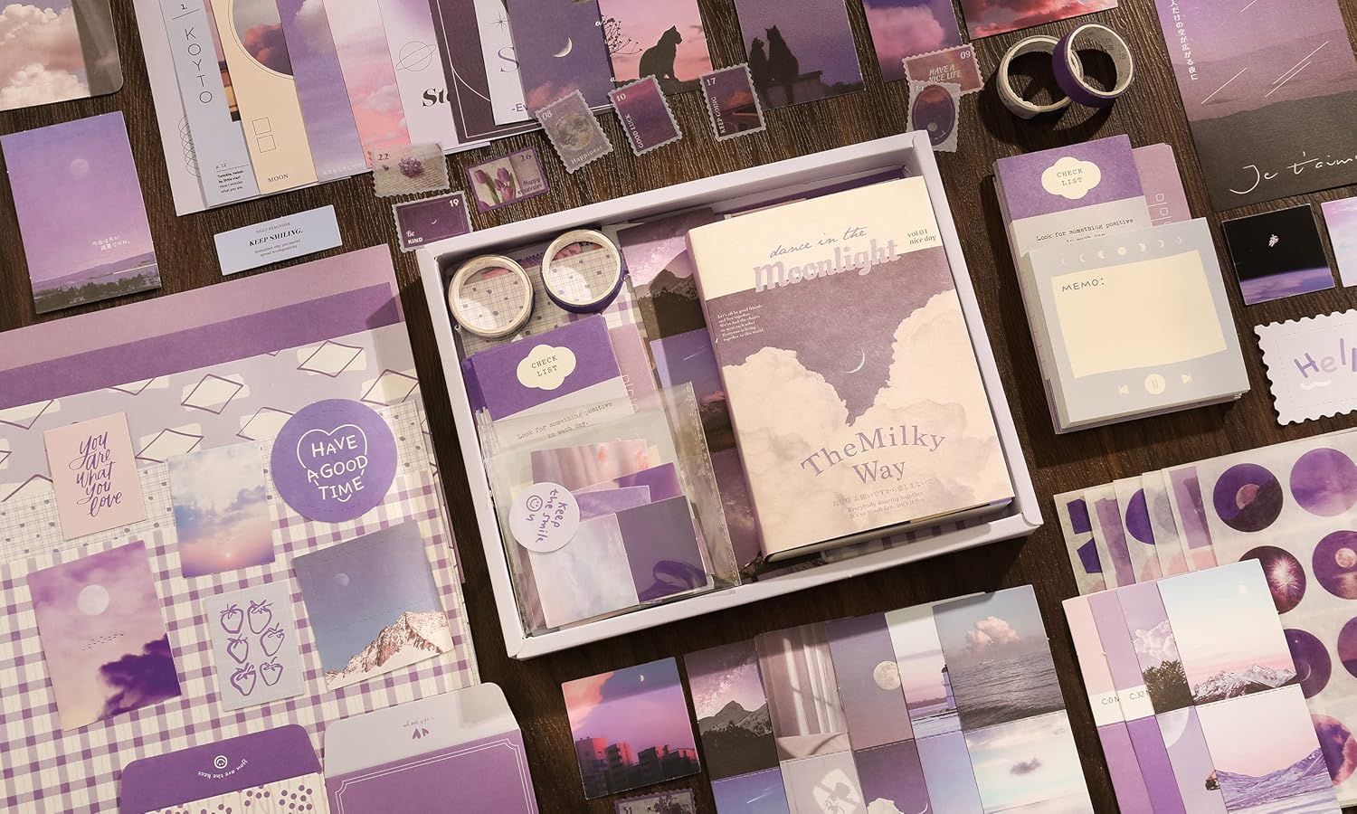 Vintage Scrapbooking  creative  Kit – 348-Piece Aesthetic Journal Set with Notebook journaling