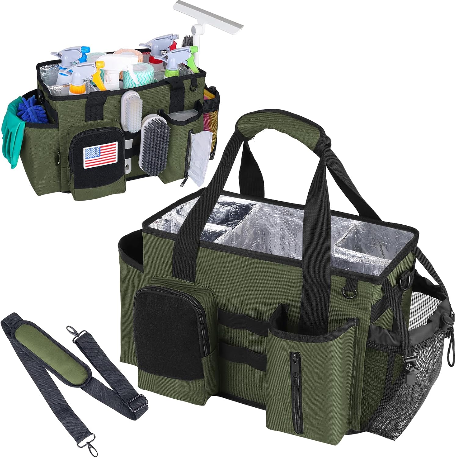 Cleaning Organizer with Handles & Adjustable Shoulder Strap – Cleaning Supply