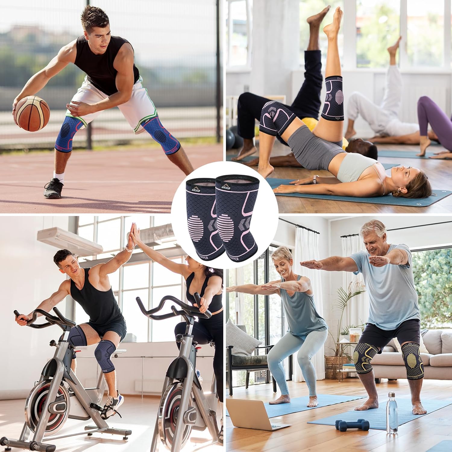 Compression Knee Brace – Copper Support Sleeve for Pain Relief