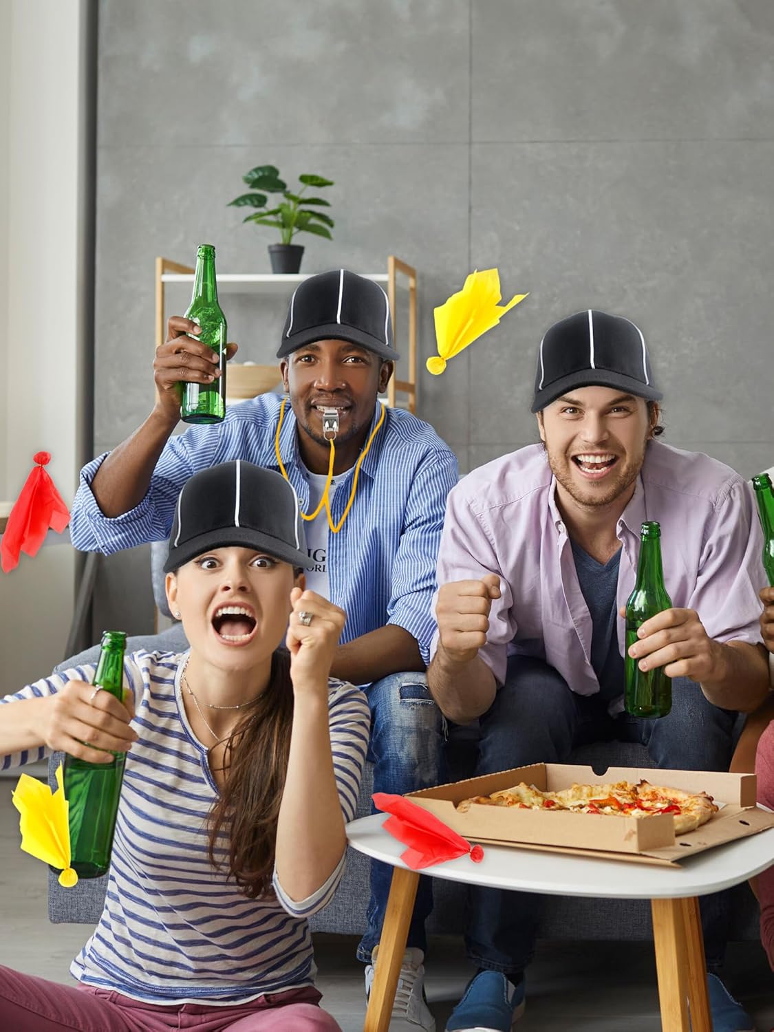 10-Piece Referee Hat & Flag Set with Whistle for Football Games