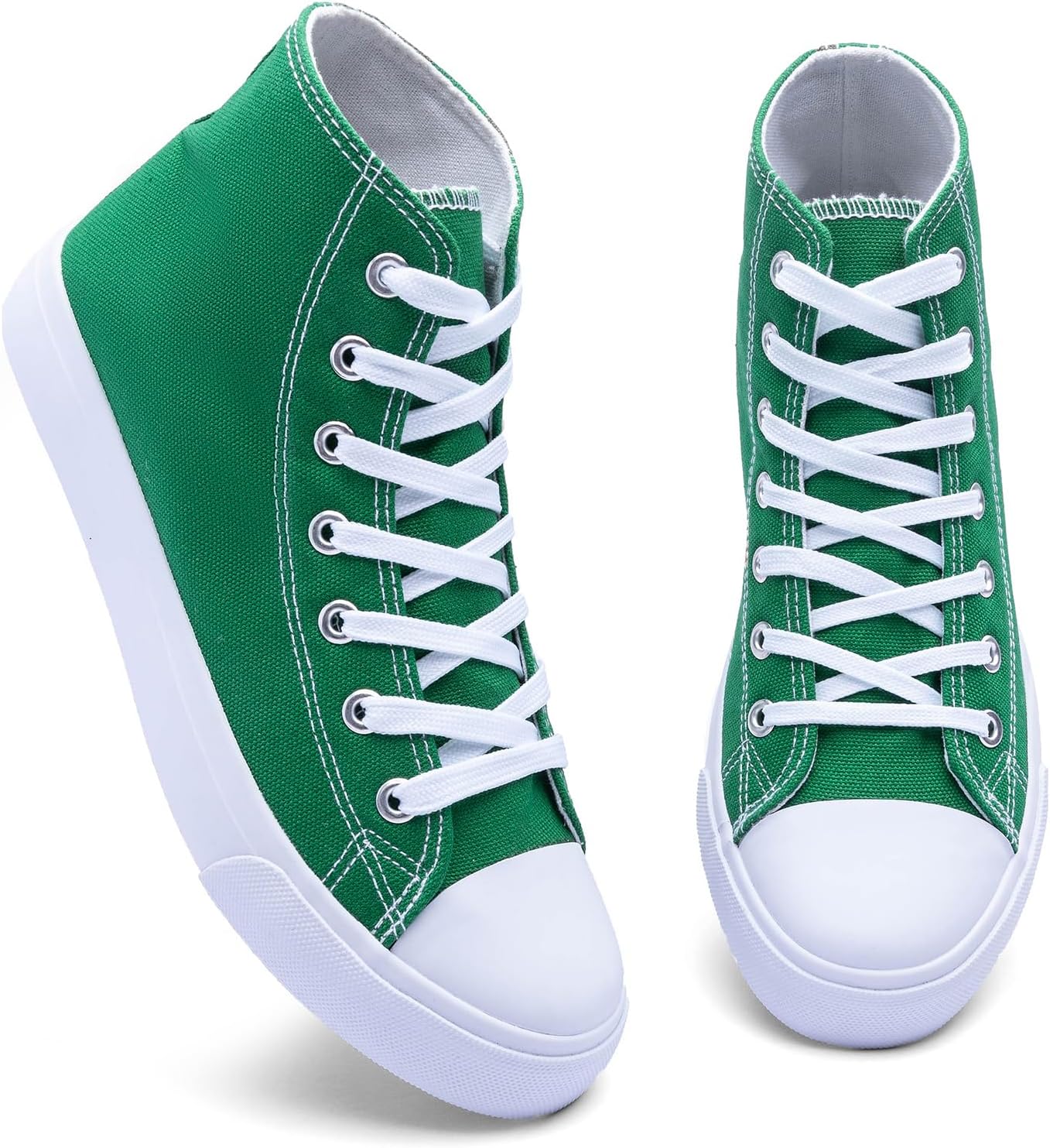 Women’s High-Top Canvas Sneakers – Lace-Up Casual Shoes with Extra Laces