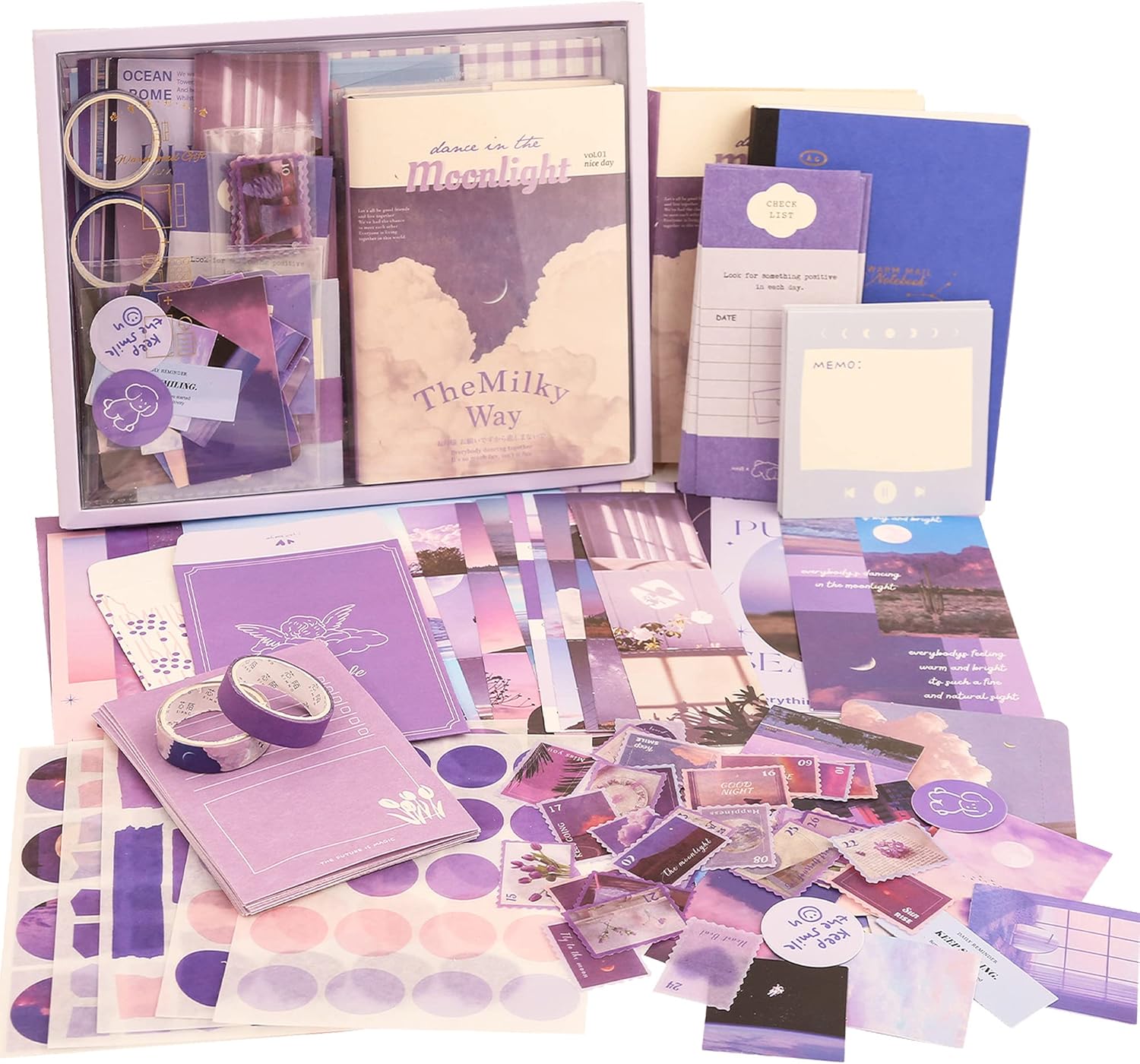 Vintage Scrapbooking  creative  Kit – 348-Piece Aesthetic Journal Set with Notebook journaling