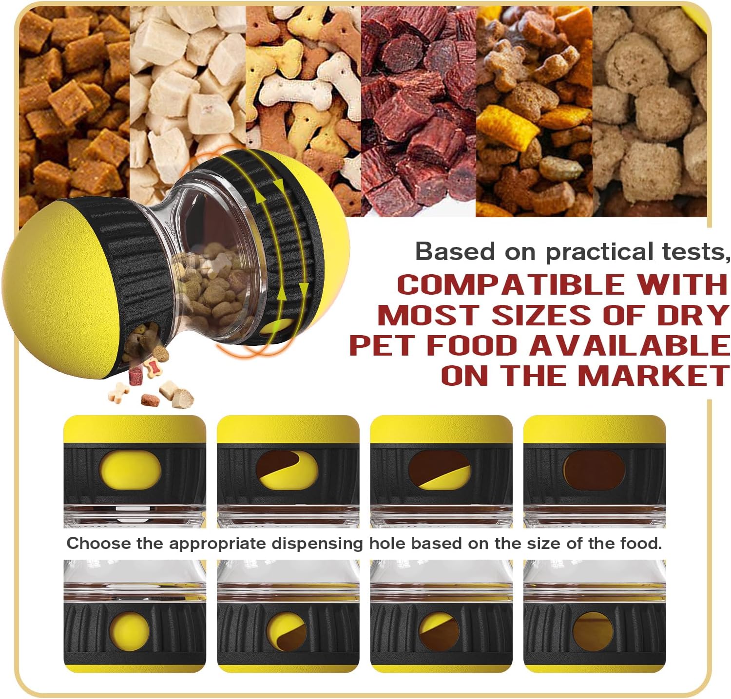 Dog Interactive Puzzle Toy – Adjustable Food Dispensing Treat Dispenser