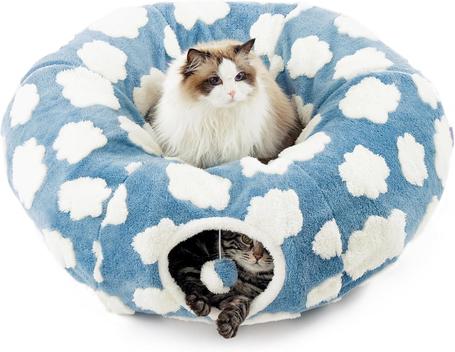 Cat Tunnel Bed for Indoor Cats – Cute Donut Tunnel