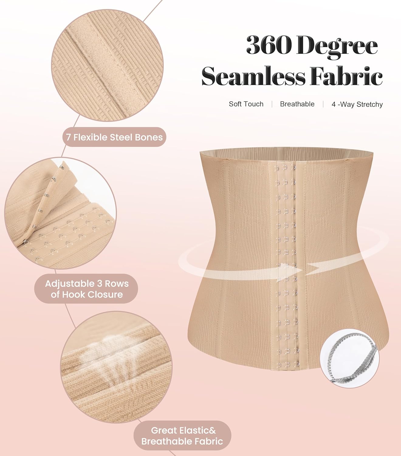 Postpartum Waist Trainer Corset – Tummy Control Shapewear Girdle