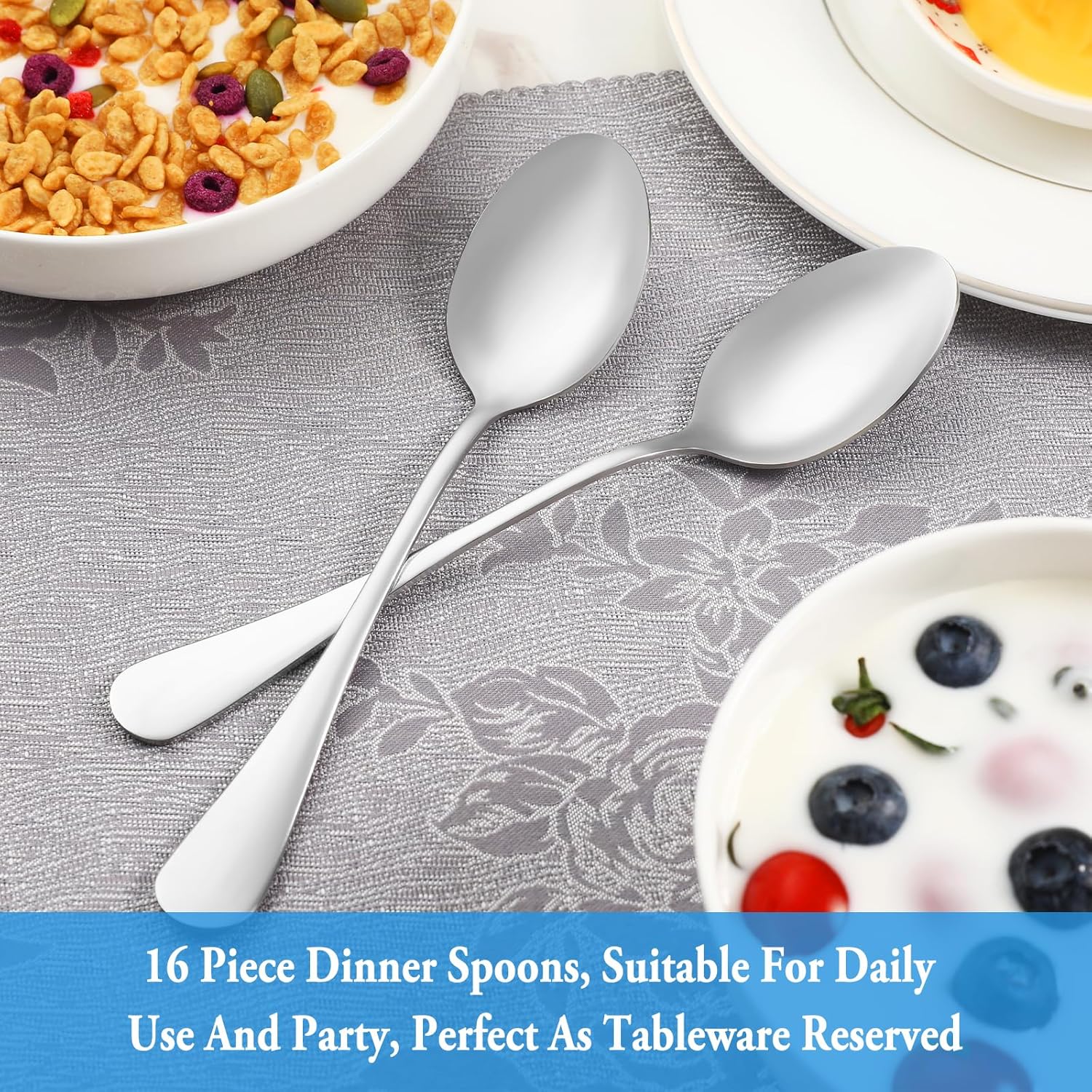 Dinner Spoon Set – Premium 18/10 Stainless Steel Silverware