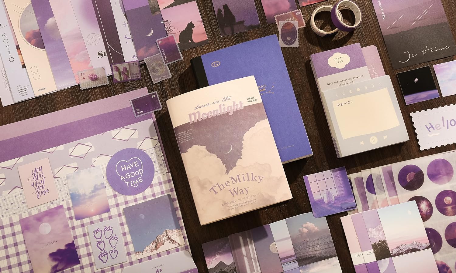 Vintage Scrapbooking  creative  Kit – 348-Piece Aesthetic Journal Set with Notebook journaling