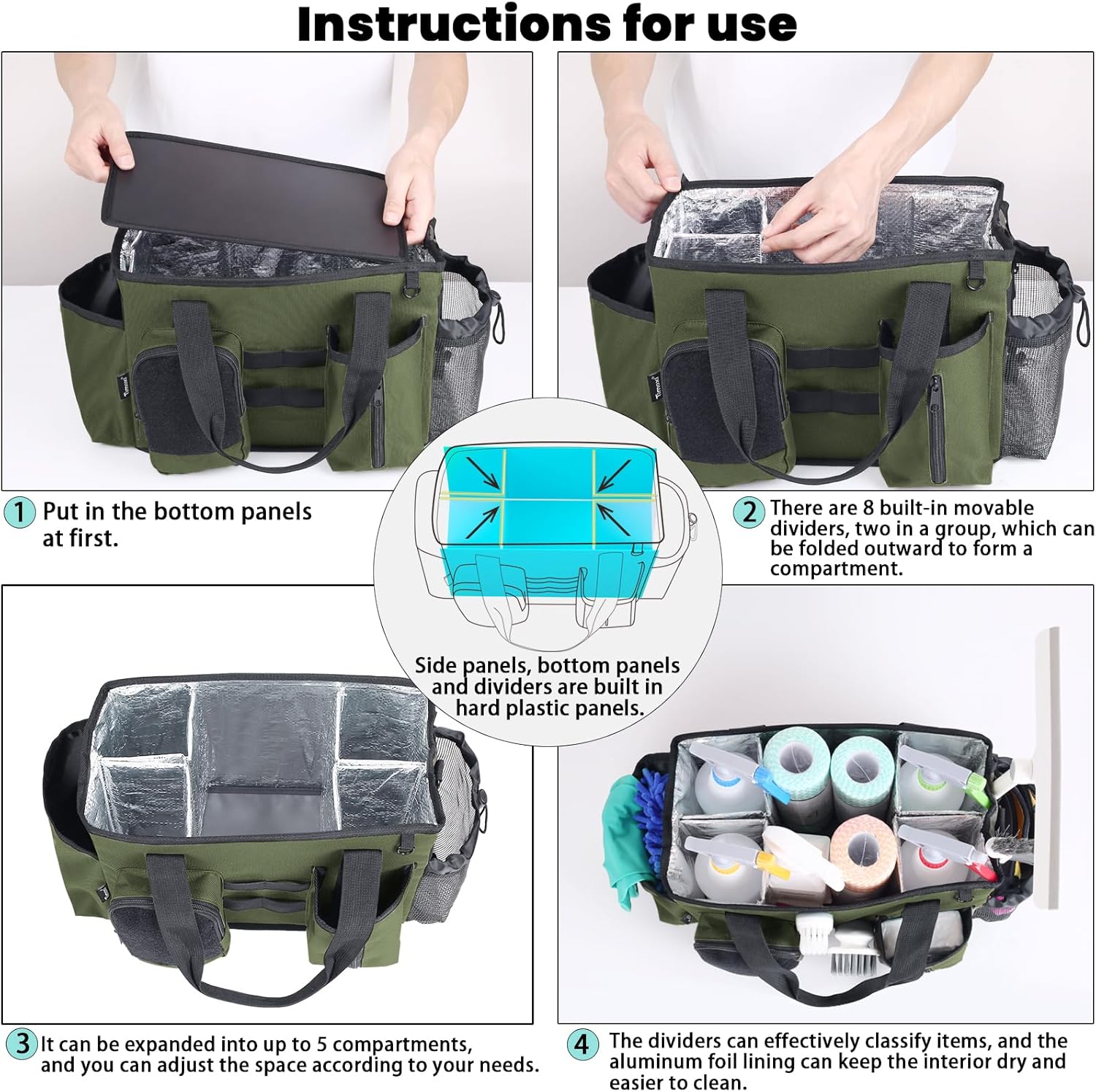 Cleaning Organizer with Handles & Adjustable Shoulder Strap – Cleaning Supply