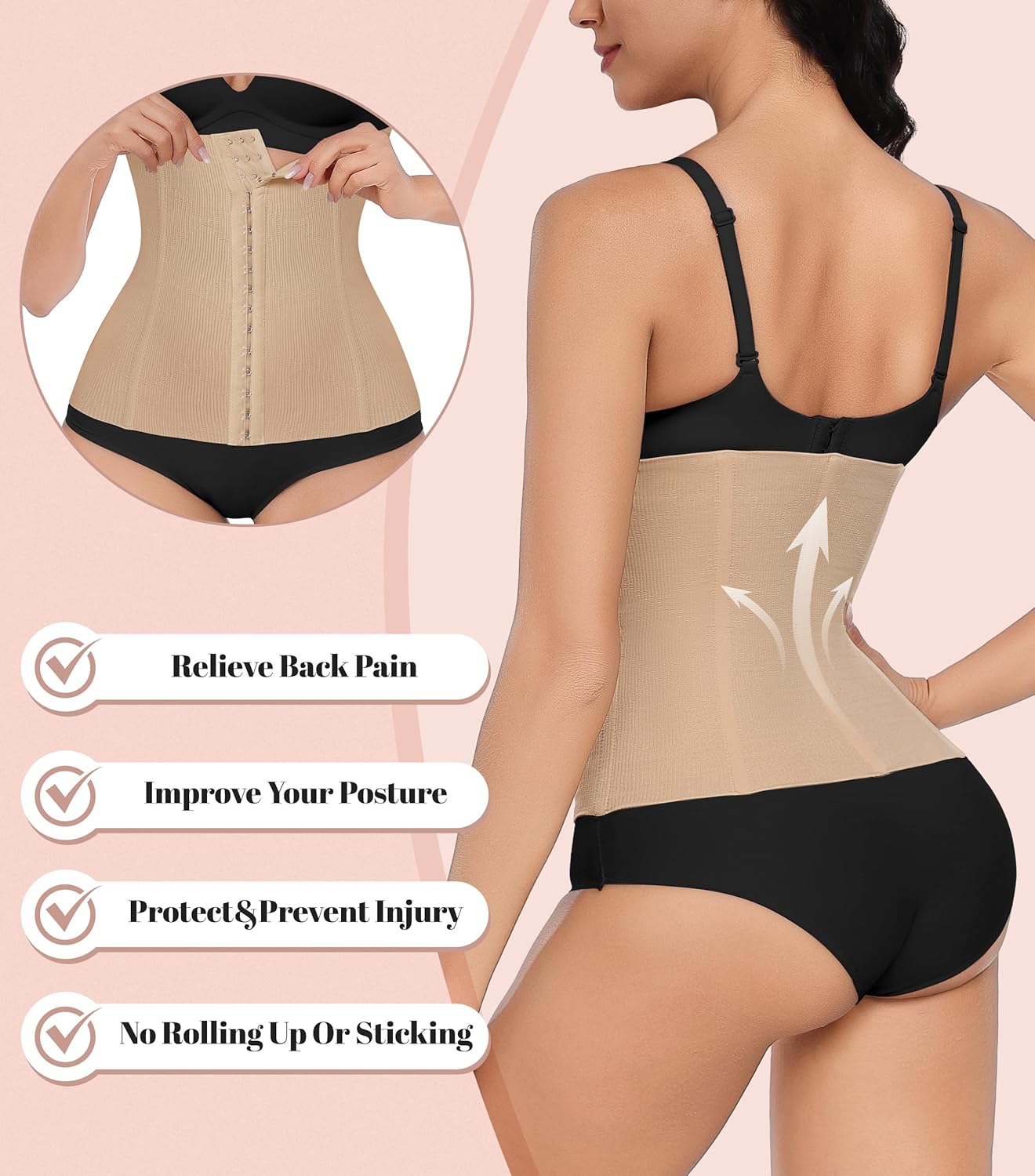 Postpartum Waist Trainer Corset – Tummy Control Shapewear Girdle